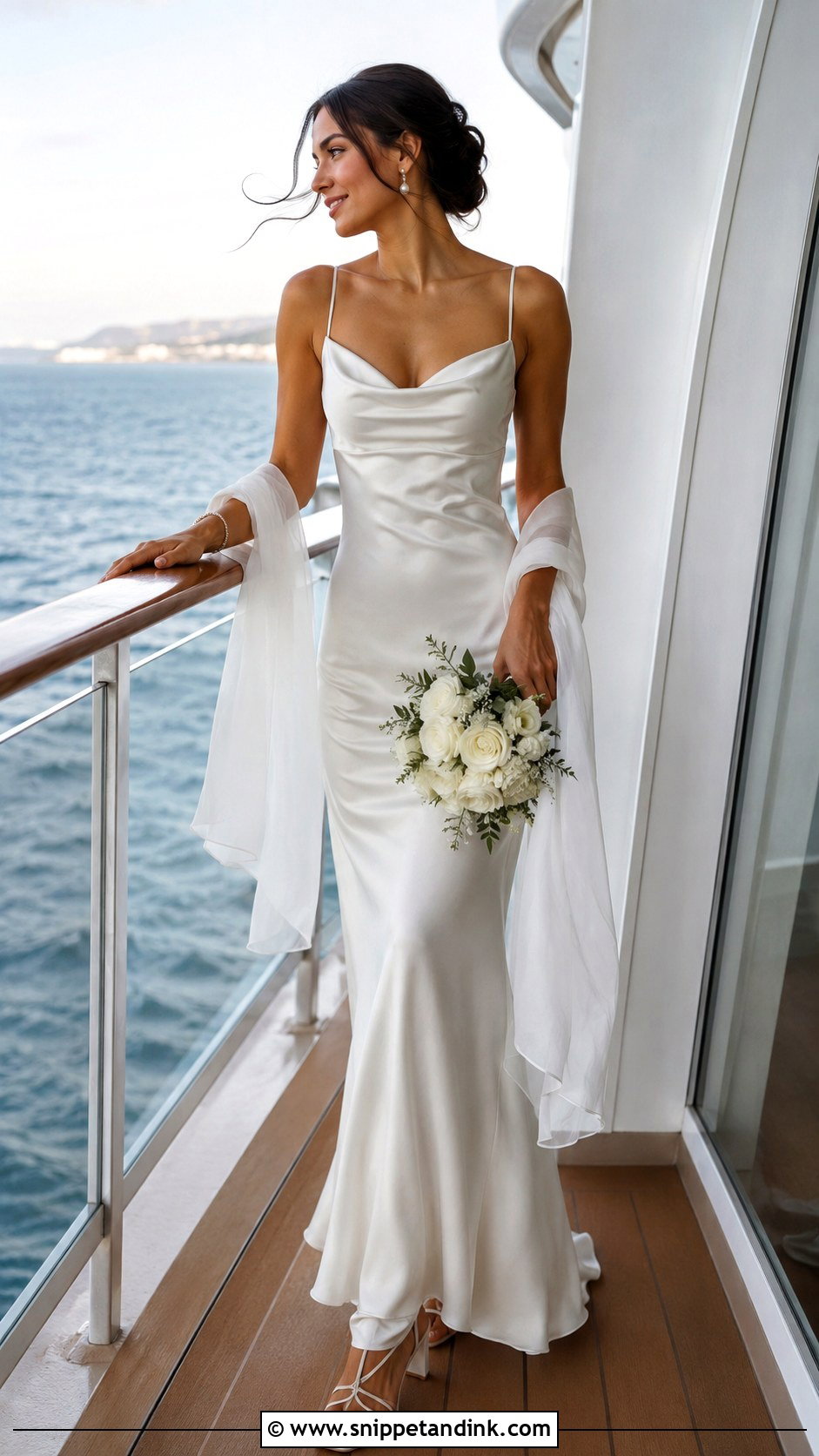 Satin Slip Cruise Wedding Dress - Snippet and Ink - 20 Cruise Wedding Dress Ideas