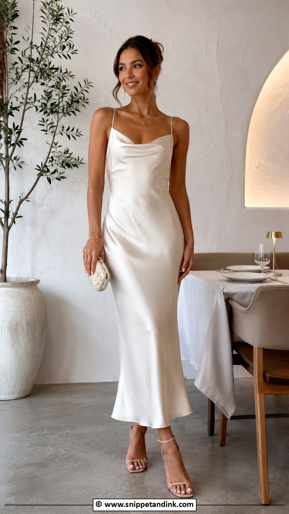 Satin Slip Dress Bachelorette Outfit - Snippet and Ink - 30 Bachelorette Outfits