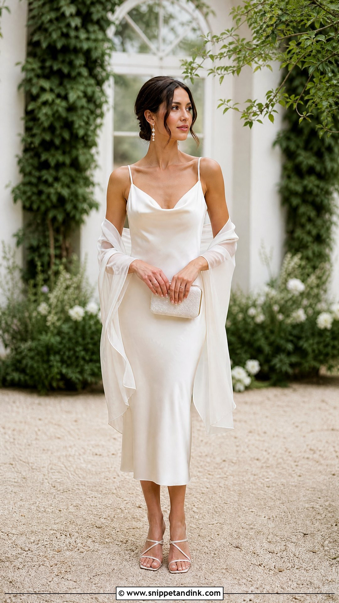 Satin Slip Dress Elopement Outfit - Snippet and Ink - 20 Casual Elopement Outfit Ideas