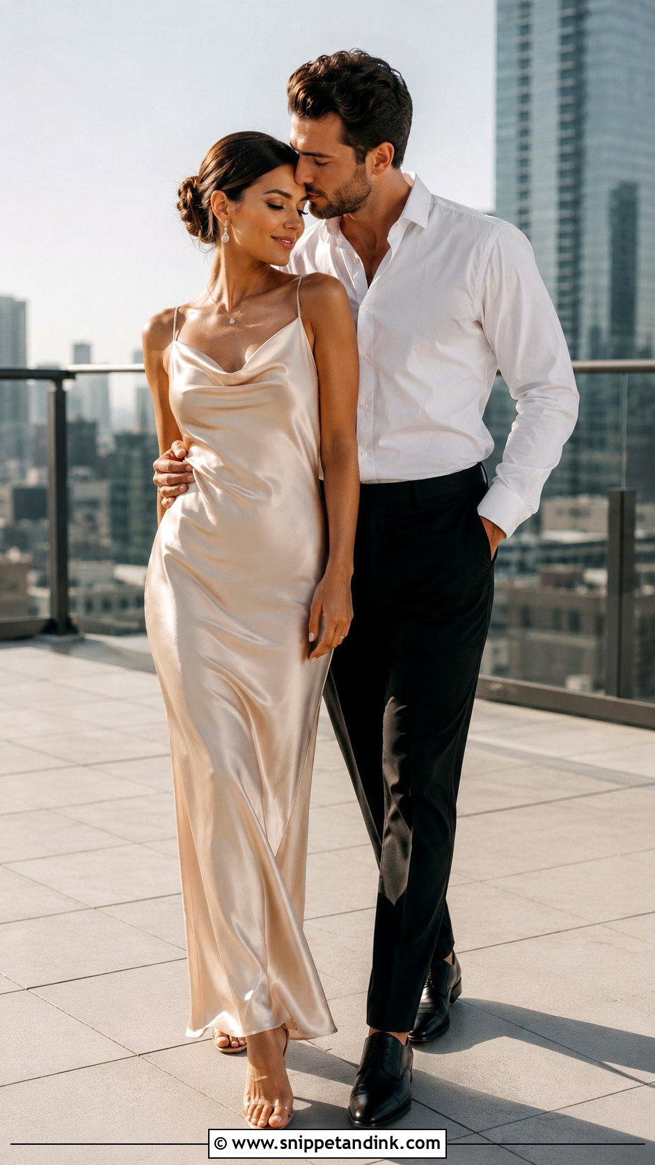 Satin Slip Dress Pre Wedding Shoot - Snippet and Ink - 25 Pre Wedding Shoot Dress Ideas