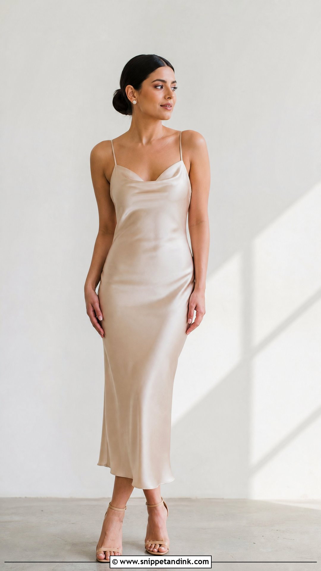 Satin Slip Dress Prewedding Dress - Snippet and Ink - 25 Prewedding Dress Ideas