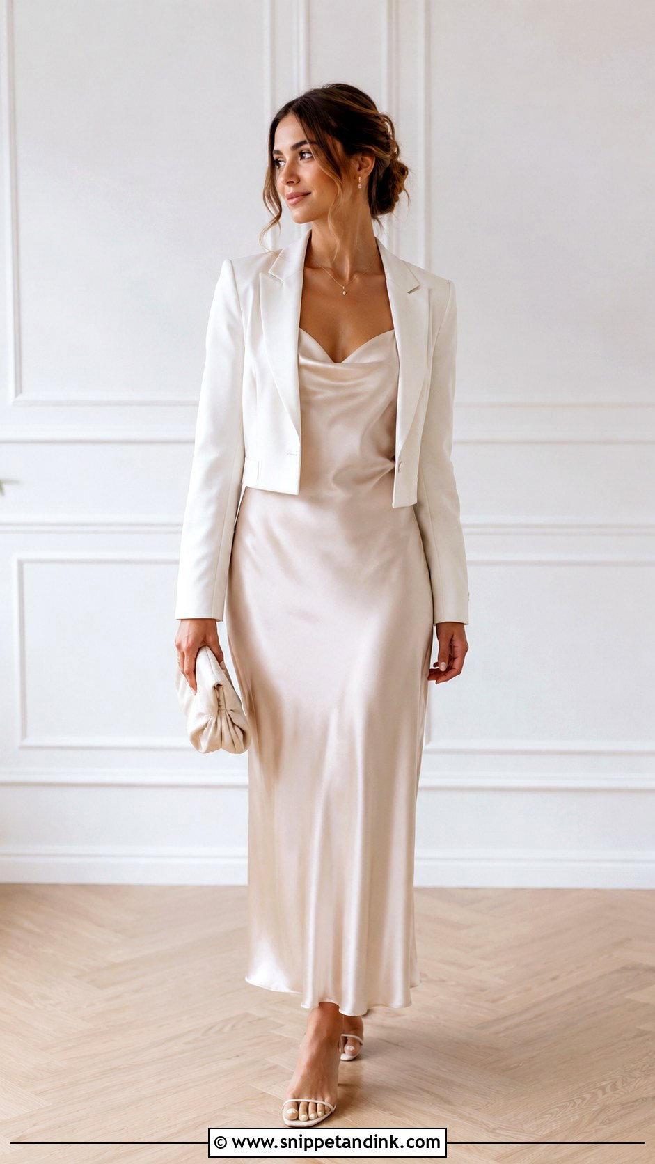 Satin Slip Dress Register Marriage Outfit - Snippet and Ink - 25 Register Marriage Outfit Ideas