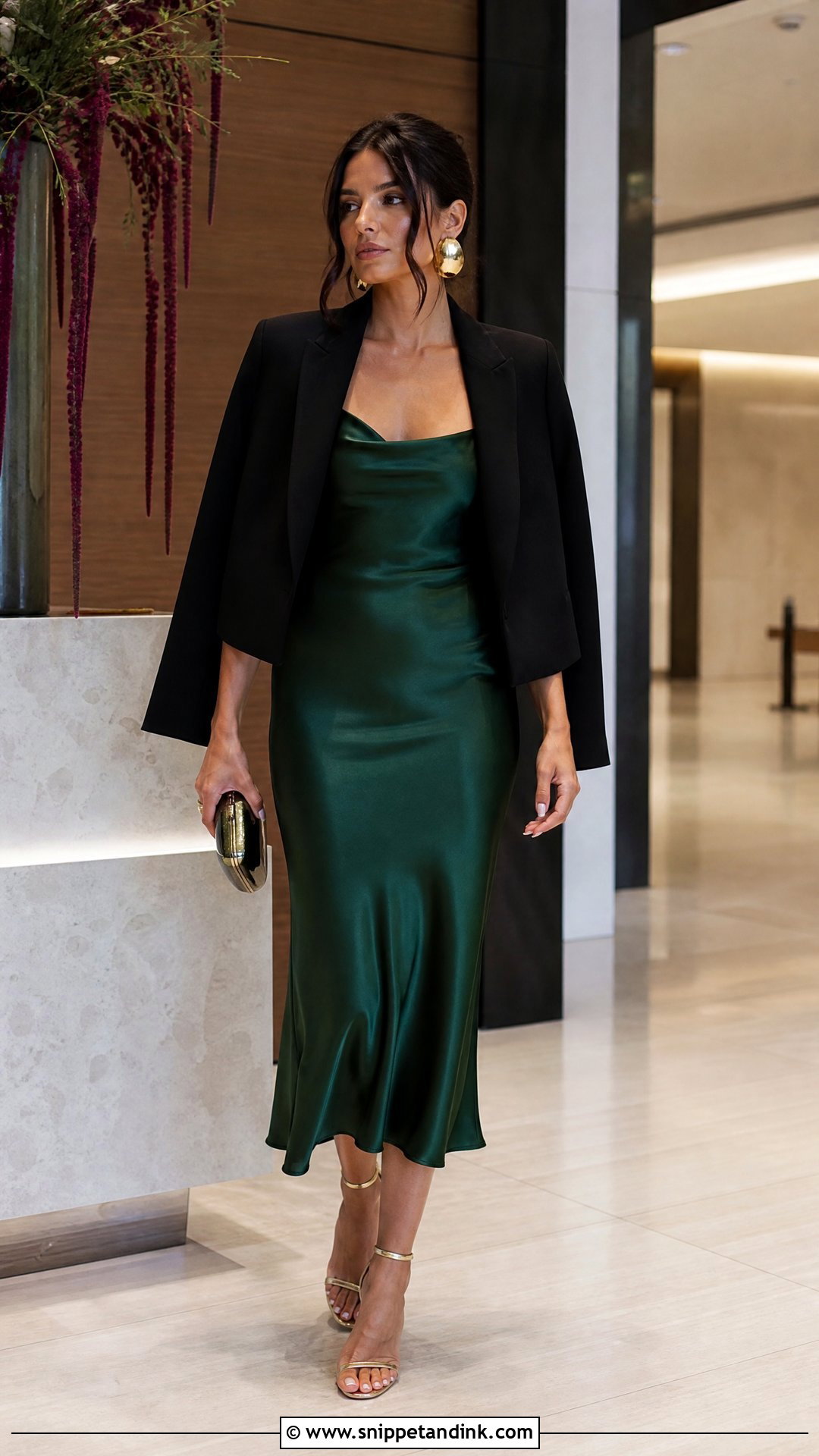 Satin Slip Dress Wedding Guest Outfit - Snippet and Ink - 20 Outfit Idea for Wedding Ideas