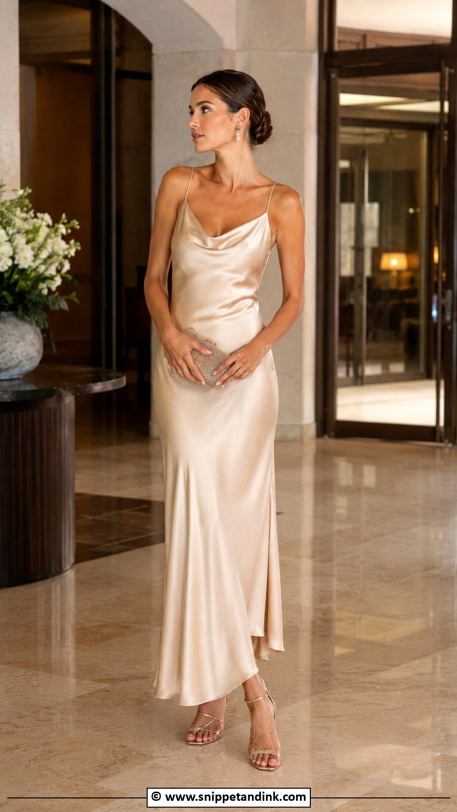 Satin Slip Dress Wedding Look - Snippet and Ink - 30 Wedding Look Ideas