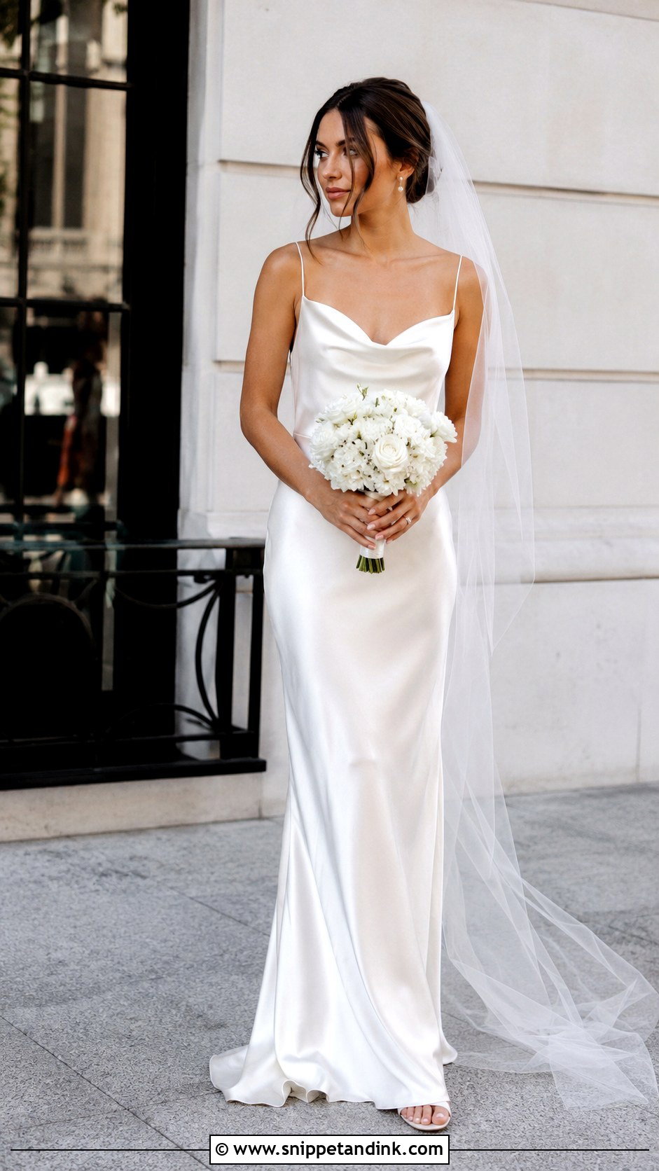 Satin Slip Gown for Bride - Snippet and Ink - 25 Gown for Bride Ideas