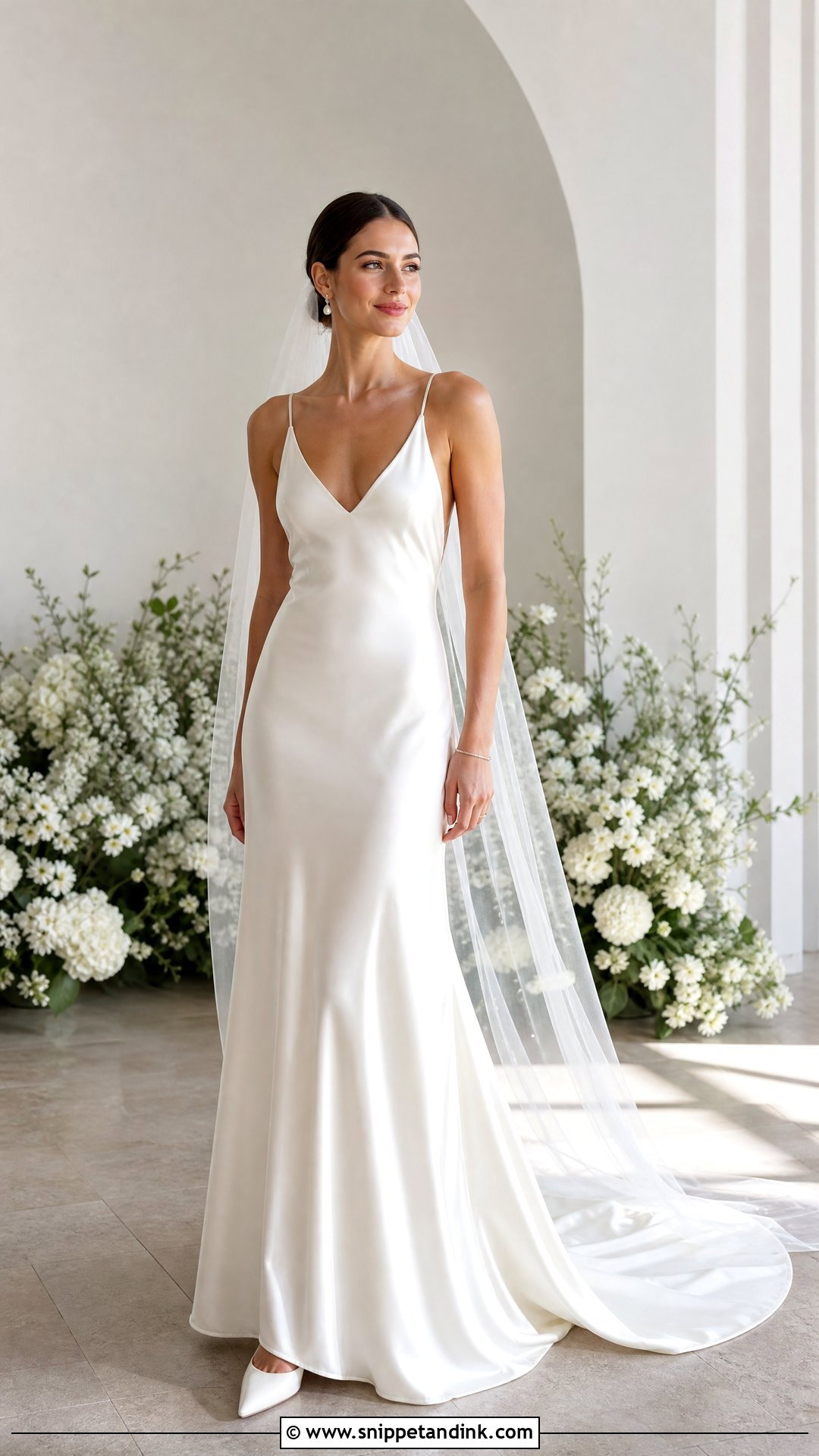 Satin Slip Homemade Wedding Dress - Snippet and Ink - 20 Homemade Wedding Dress Ideas