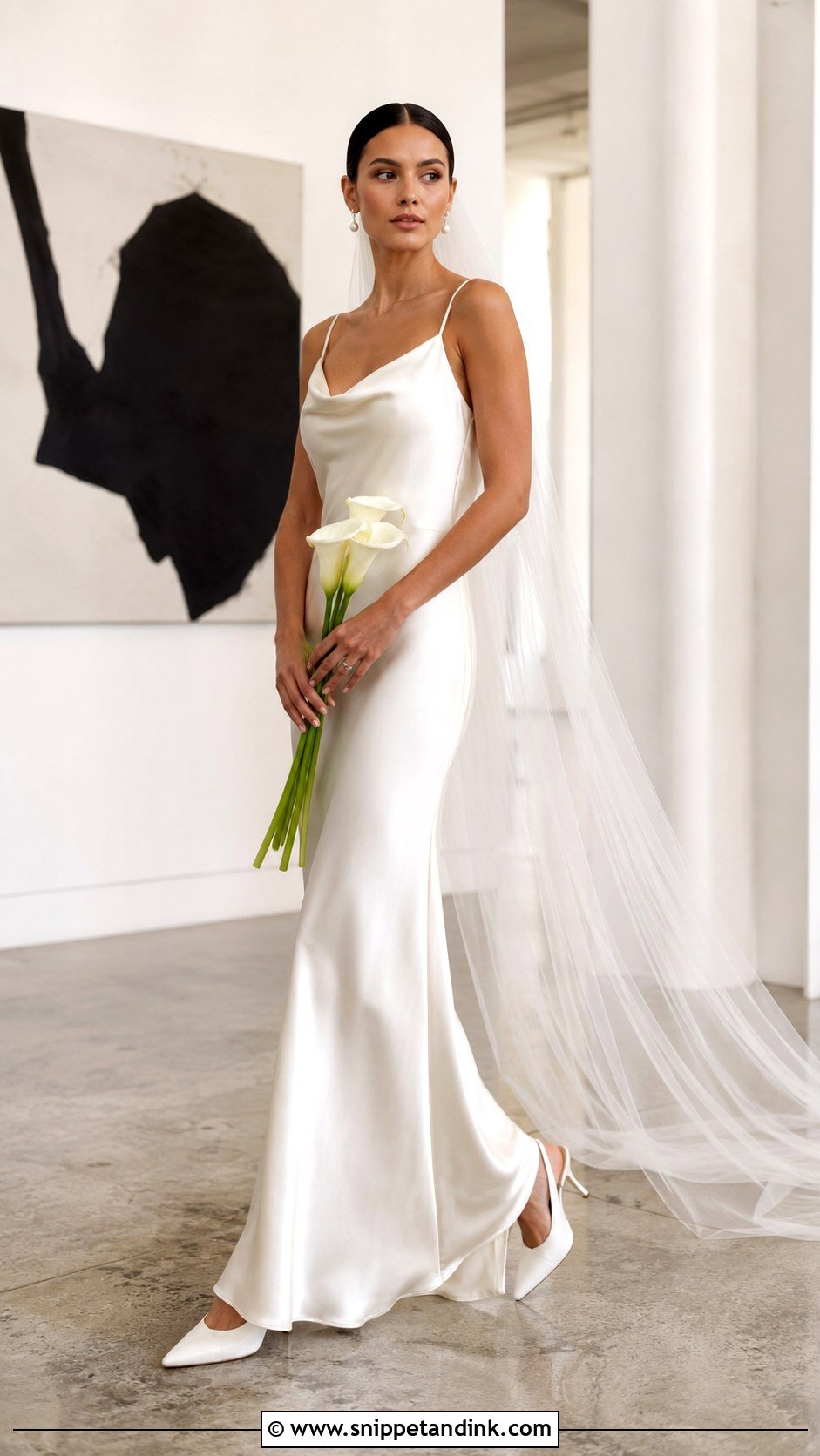Satin Slip June Wedding Dress - Snippet and Ink - 20 June Wedding Dress Ideas
