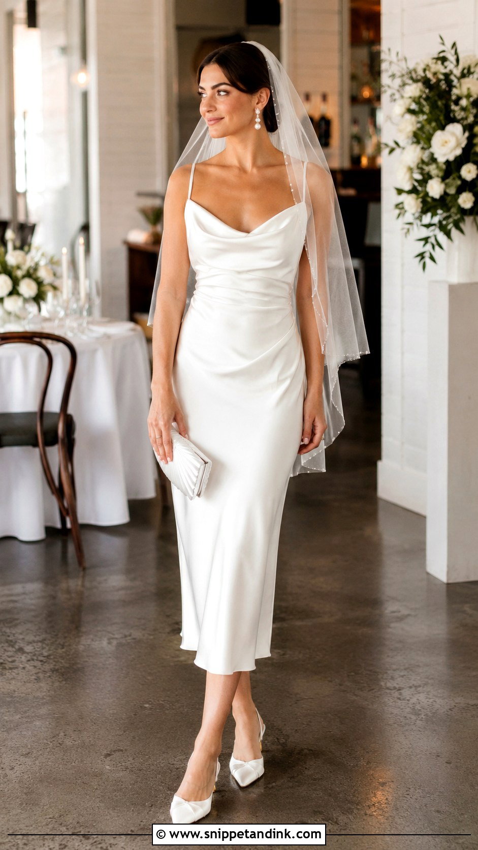 Satin Slip Micro Wedding Dress - Snippet and Ink - 20 Micro Wedding Dress Ideas