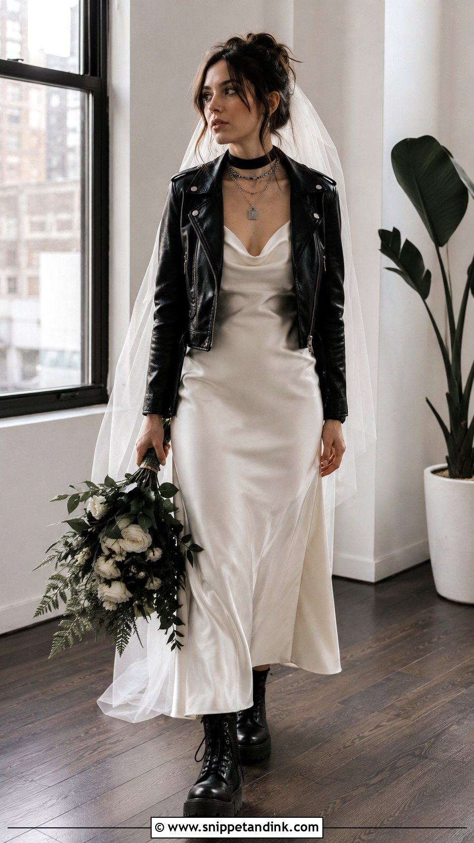 Satin Slip Punk Wedding Dress - Snippet and Ink - 25 Punk Wedding Dress Ideas