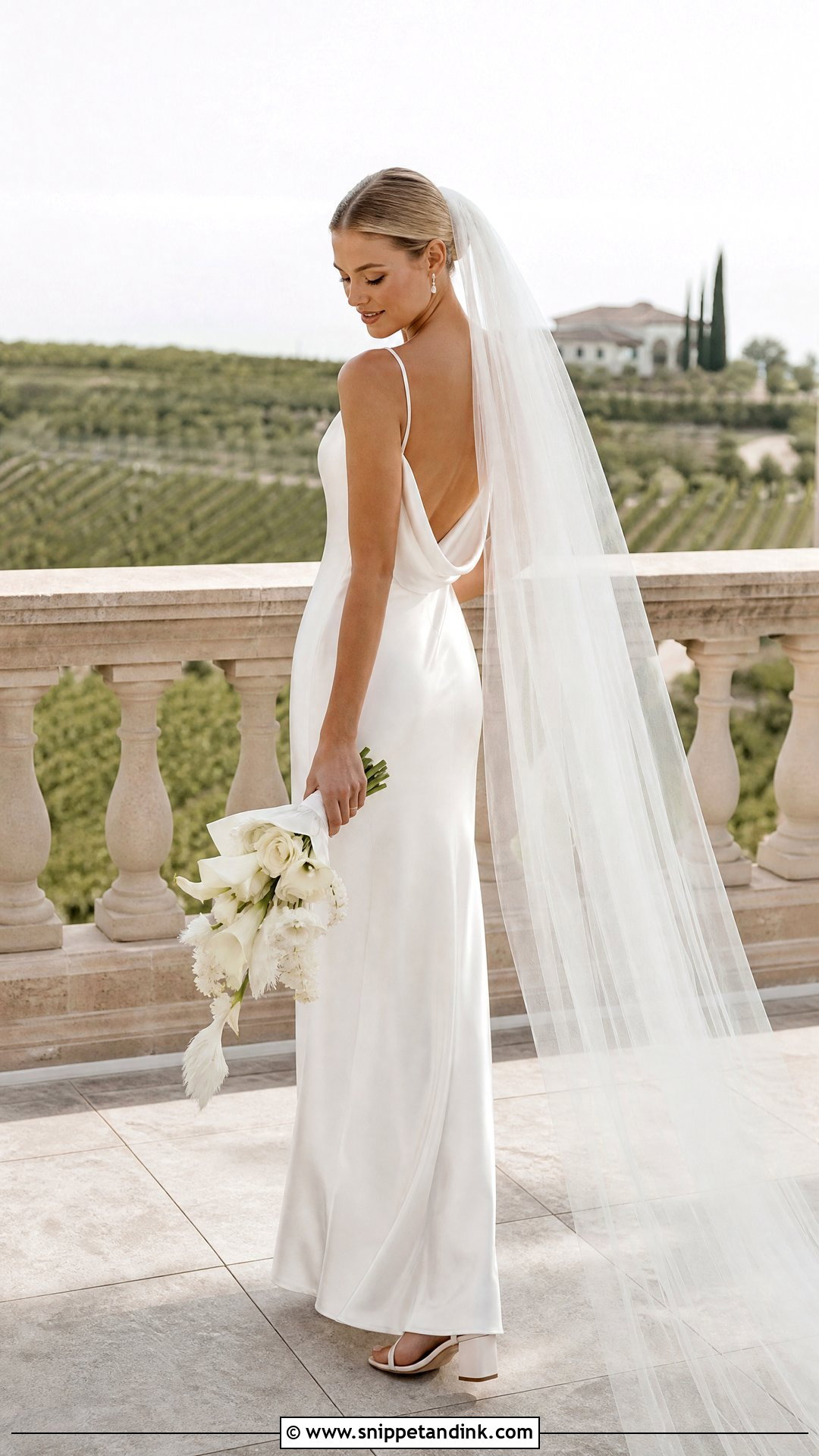 Satin Slip Vineyard Wedding Dress - Snippet and Ink - 20 Vineyard Wedding Dress Ideas
