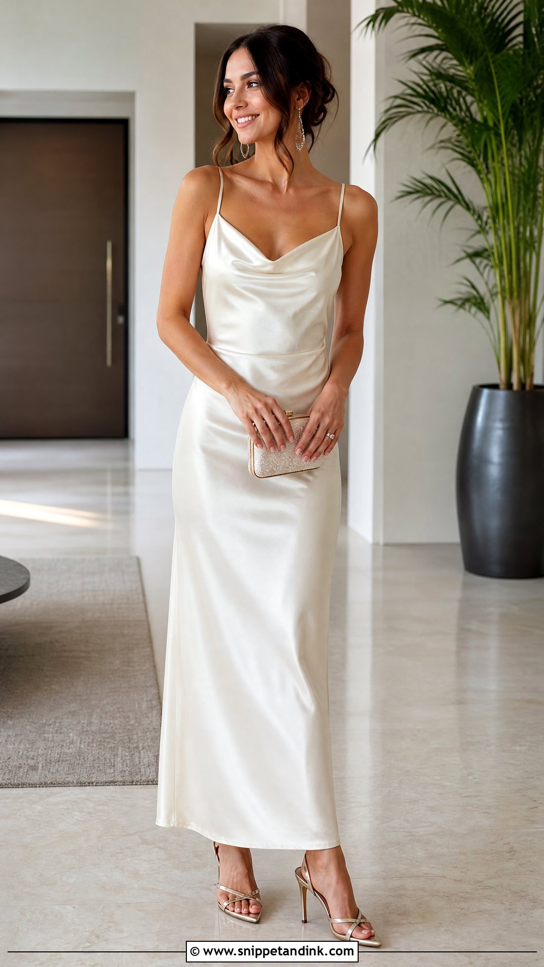 Satin Slip Vow Renewal Dress - Snippet and Ink - 20 Renewing Vows Dress Ideas