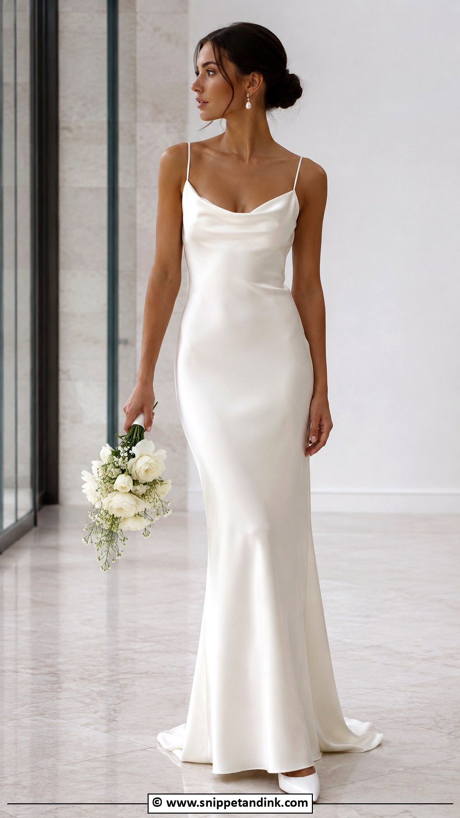 Satin Slip Wedding Dress - Snippet and Ink - 35 Unique Wedding Dresses