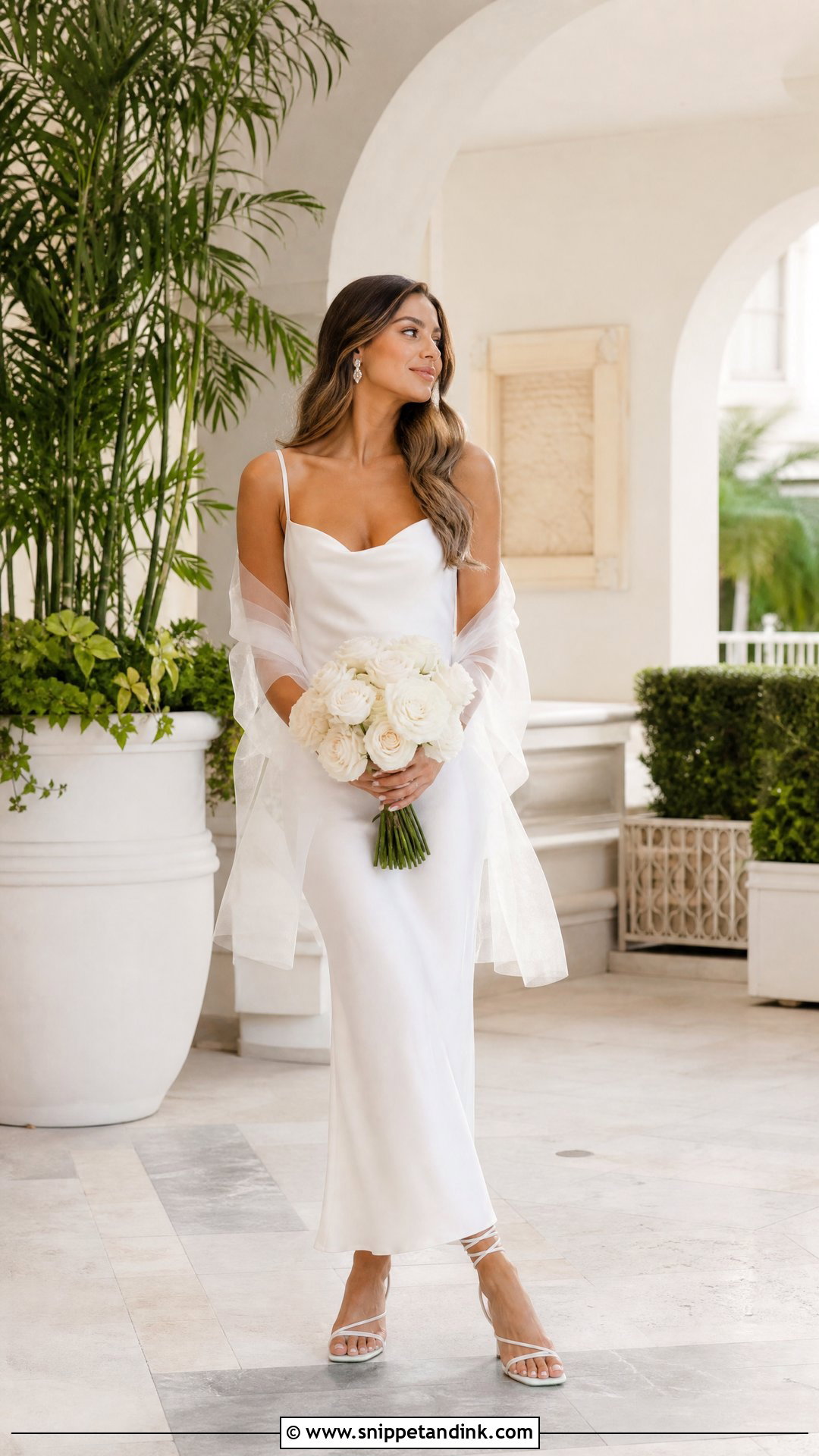 Satin Slip Wedding Dress - Snippet and Ink - 25 Las Vegas Wedding Dresses