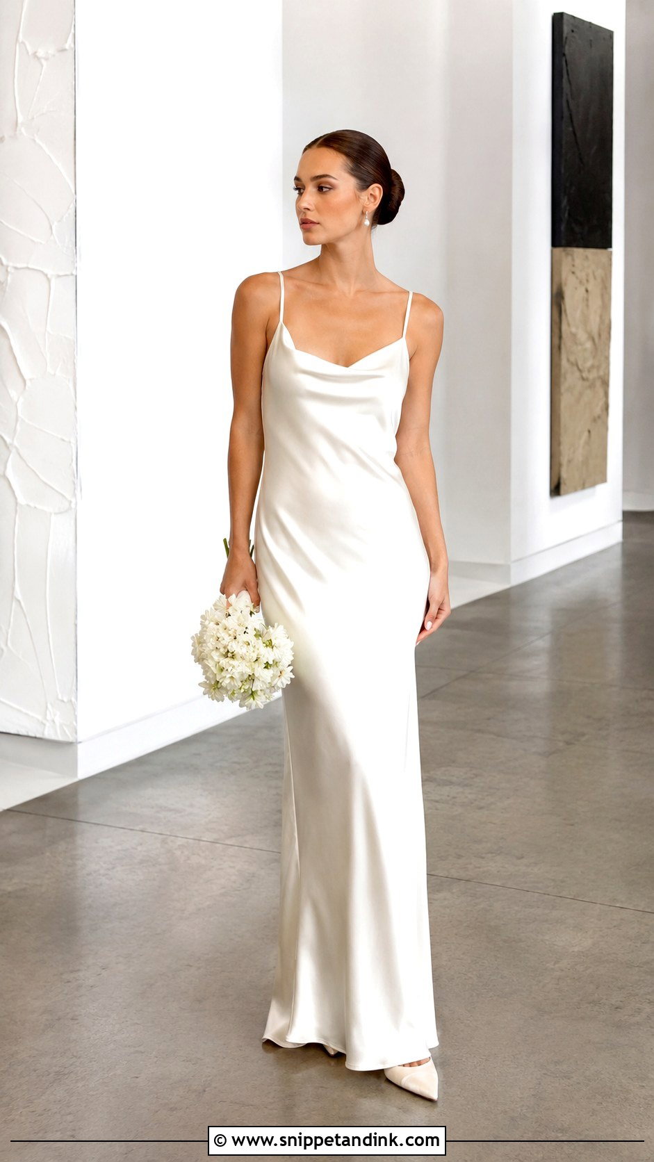 Satin Slip Wedding Dress - Snippet and Ink - 25 Slip Wedding Dress Ideas