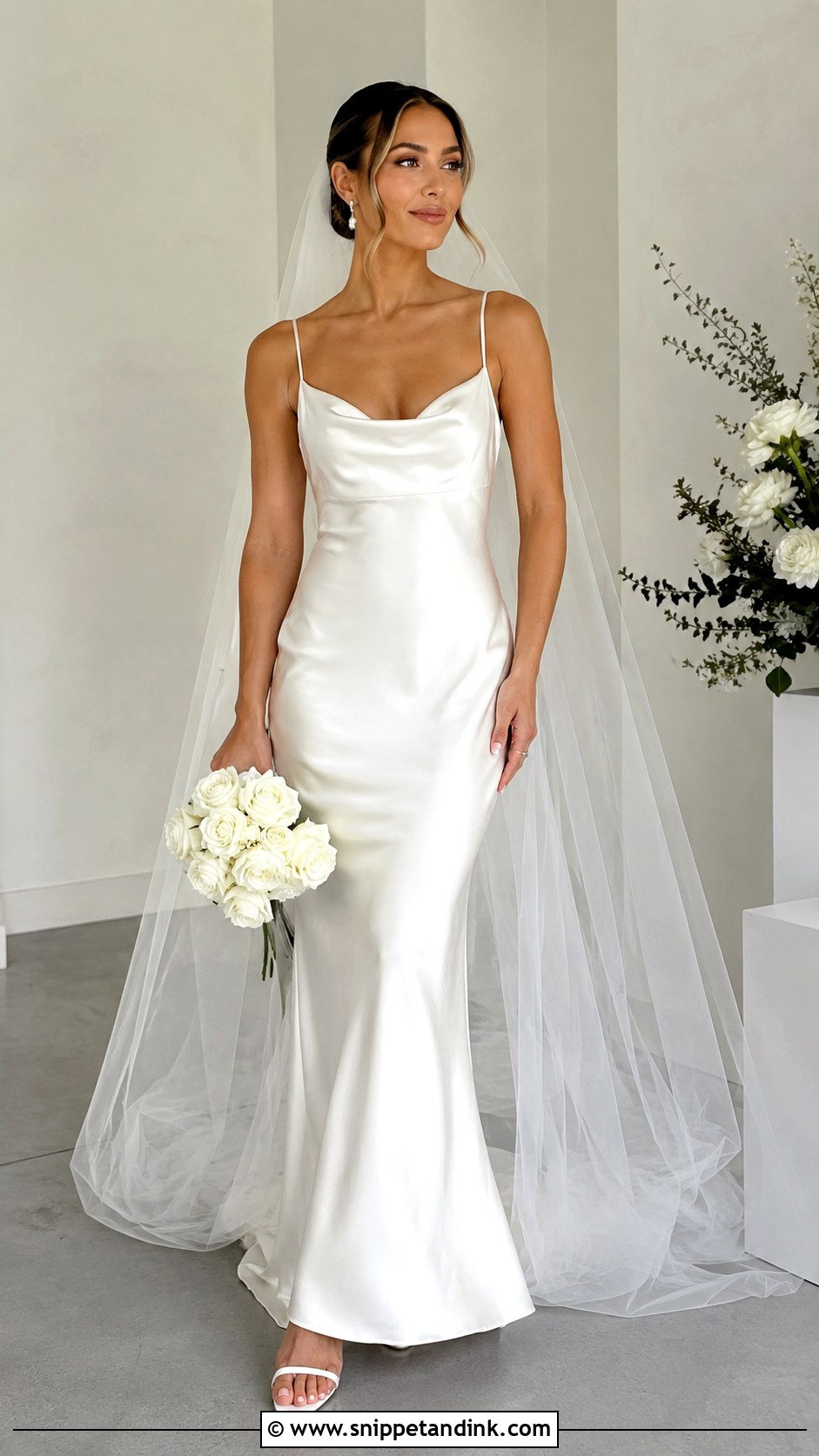 Satin Slip Wedding Dress - Snippet and Ink - 25 Soft Romantic Wedding Dress Ideas