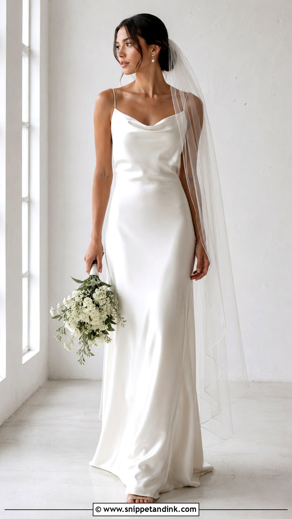 Satin Slip Wedding Dress - Snippet and Ink - 30 Satin Wedding Ideas