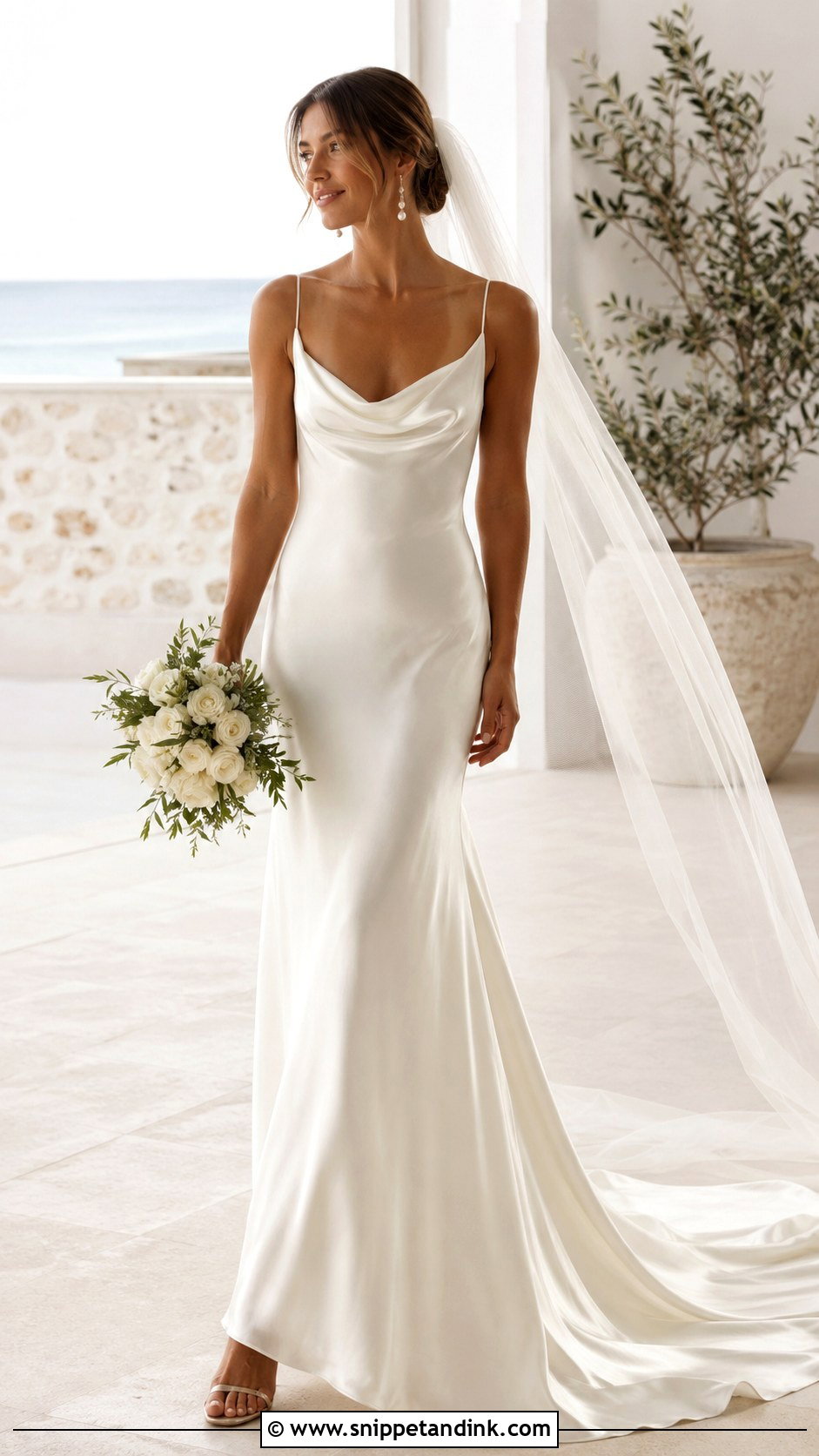 Satin Slip Wedding Dress - Snippet and Ink - 20 Modern Minimalist Wedding Dress Ideas