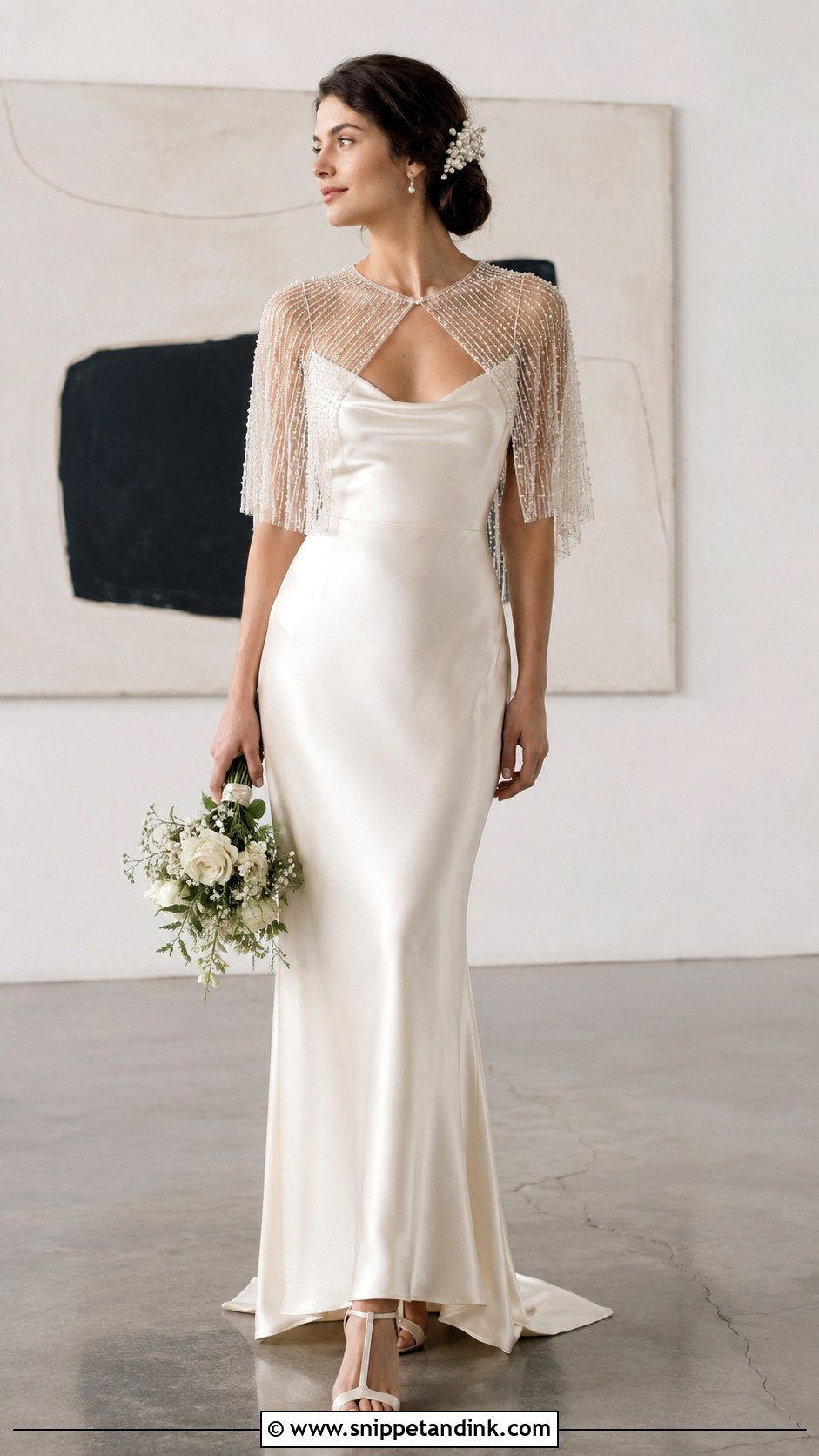 Satin Slip Wedding Dress - Snippet and Ink - 20 Roaring 20s Wedding Dress Ideas