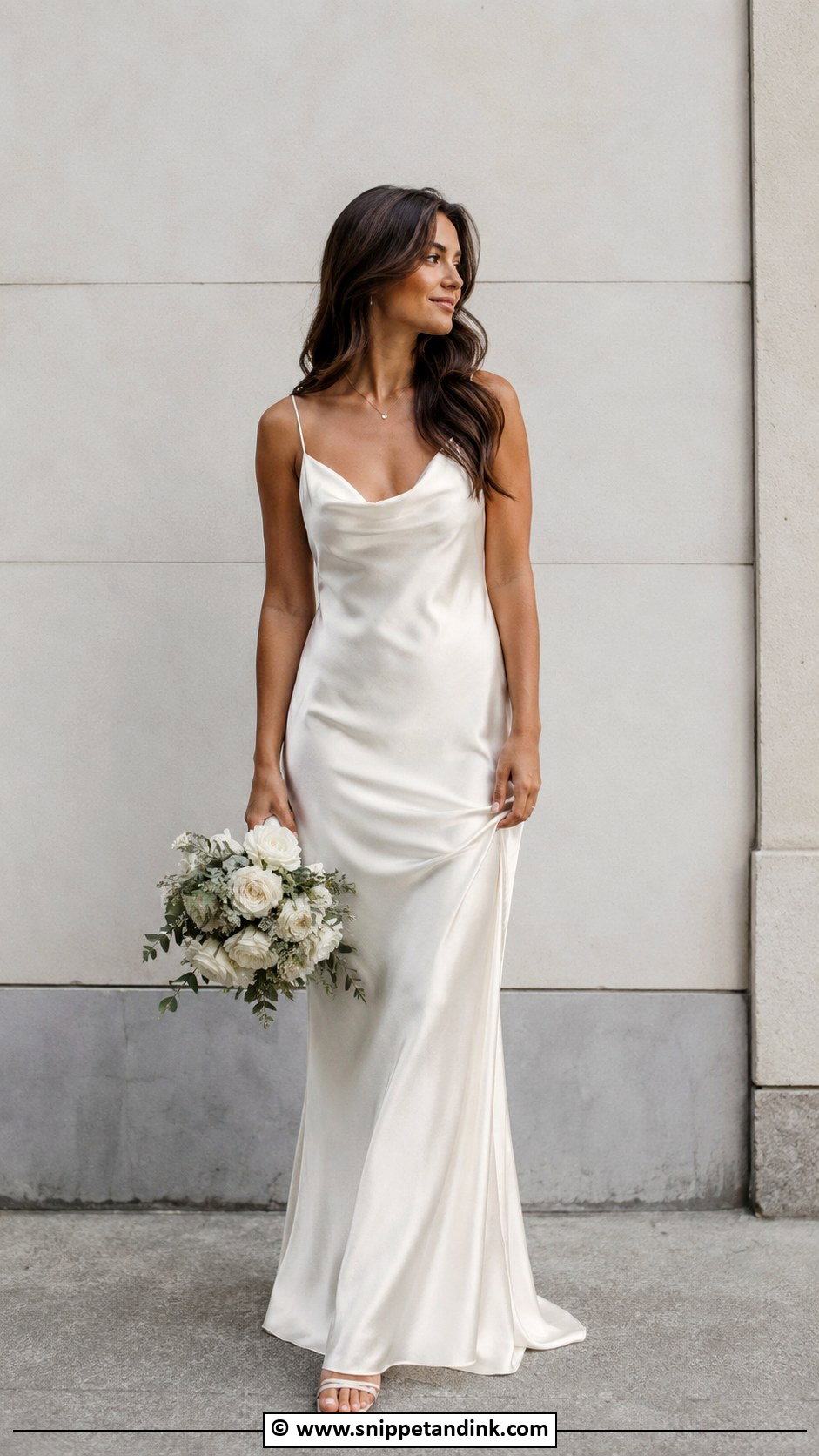 Satin Slip Wedding Dress - Snippet and Ink - 25 Informal Wedding Dresses