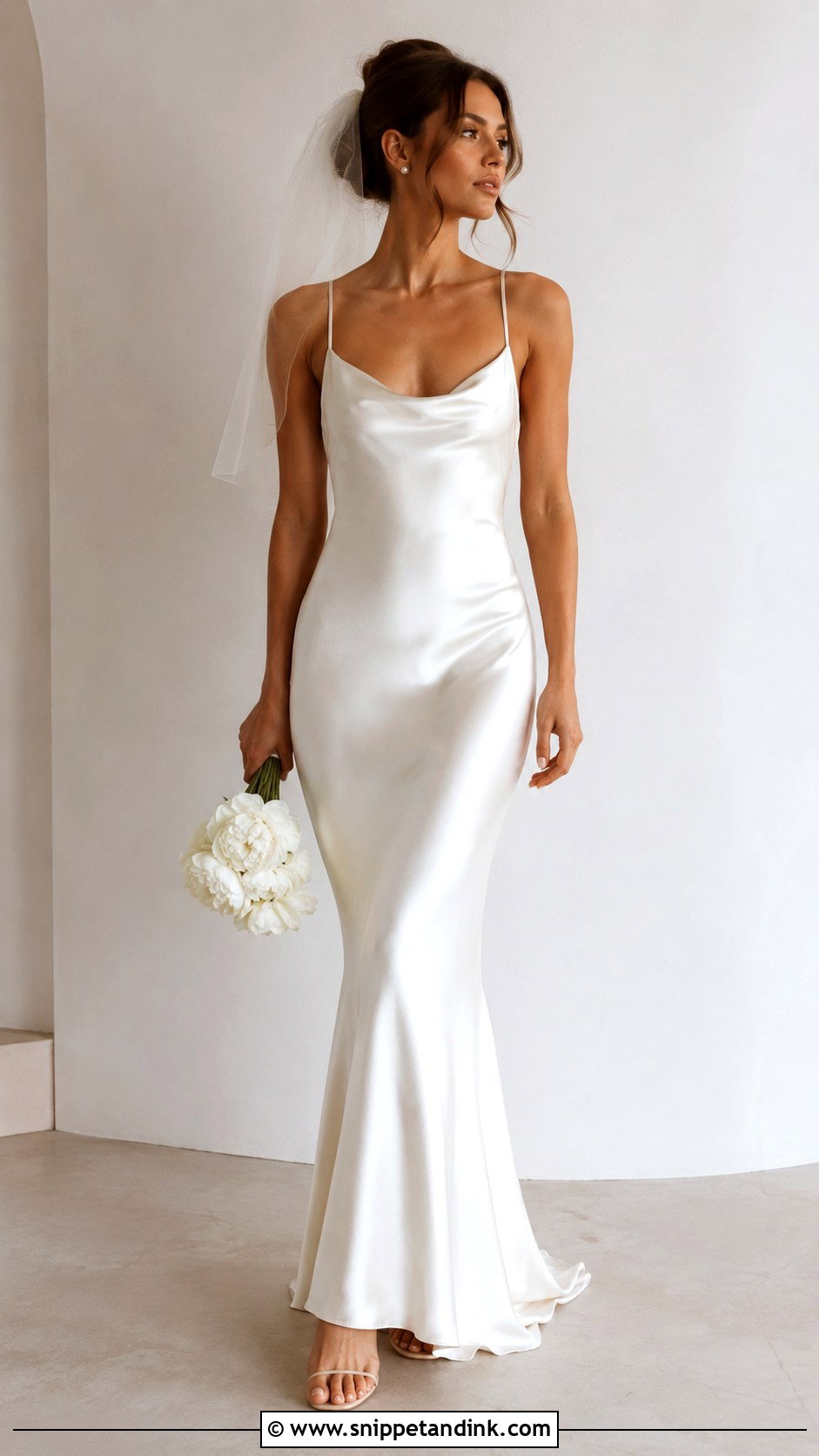 Satin Slip Wedding Dress - Snippet and Ink - 25 Classic Minimalist Wedding Dress Ideas