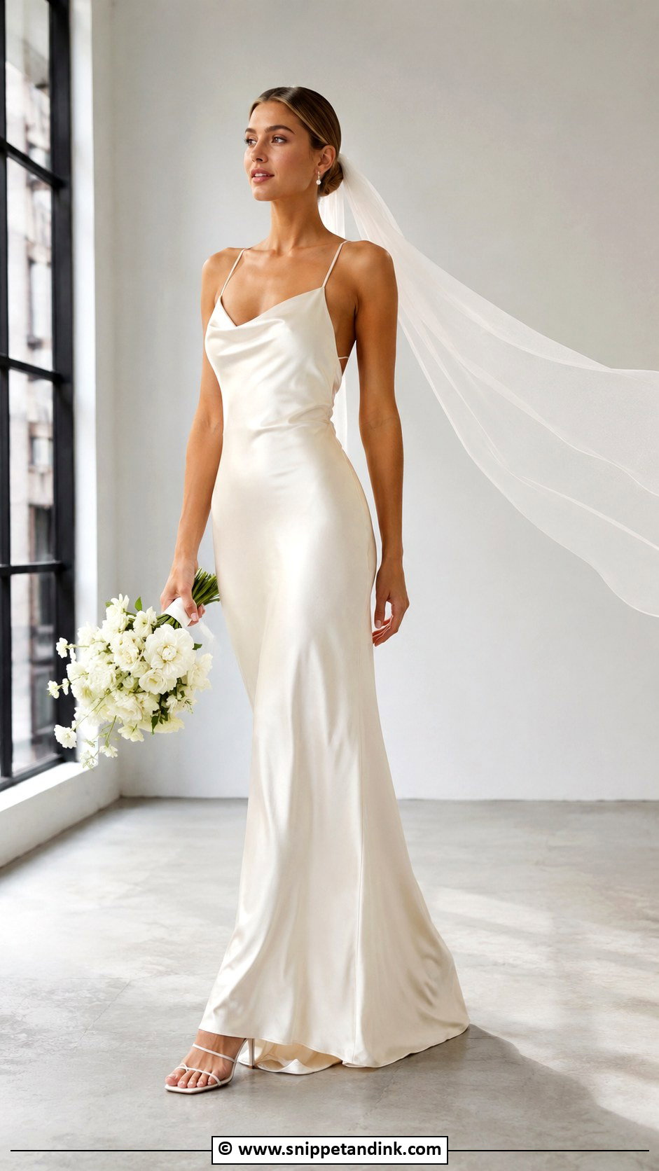 Satin Slip Wedding Dress - Snippet and Ink - 25 Trending Wedding Dresses