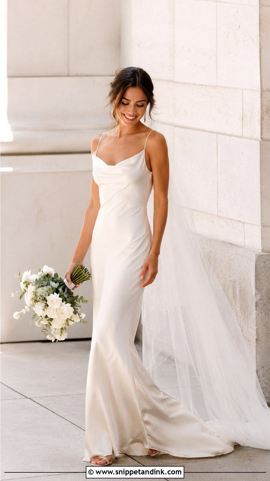 Satin Slip Wedding Dress - Snippet and Ink - 25 Timeless Wedding Dresses