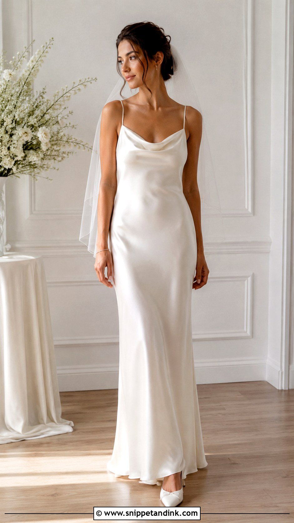 Satin Slip Wedding Dress - Snippet and Ink - 20 Comfy Wedding Dress Ideas