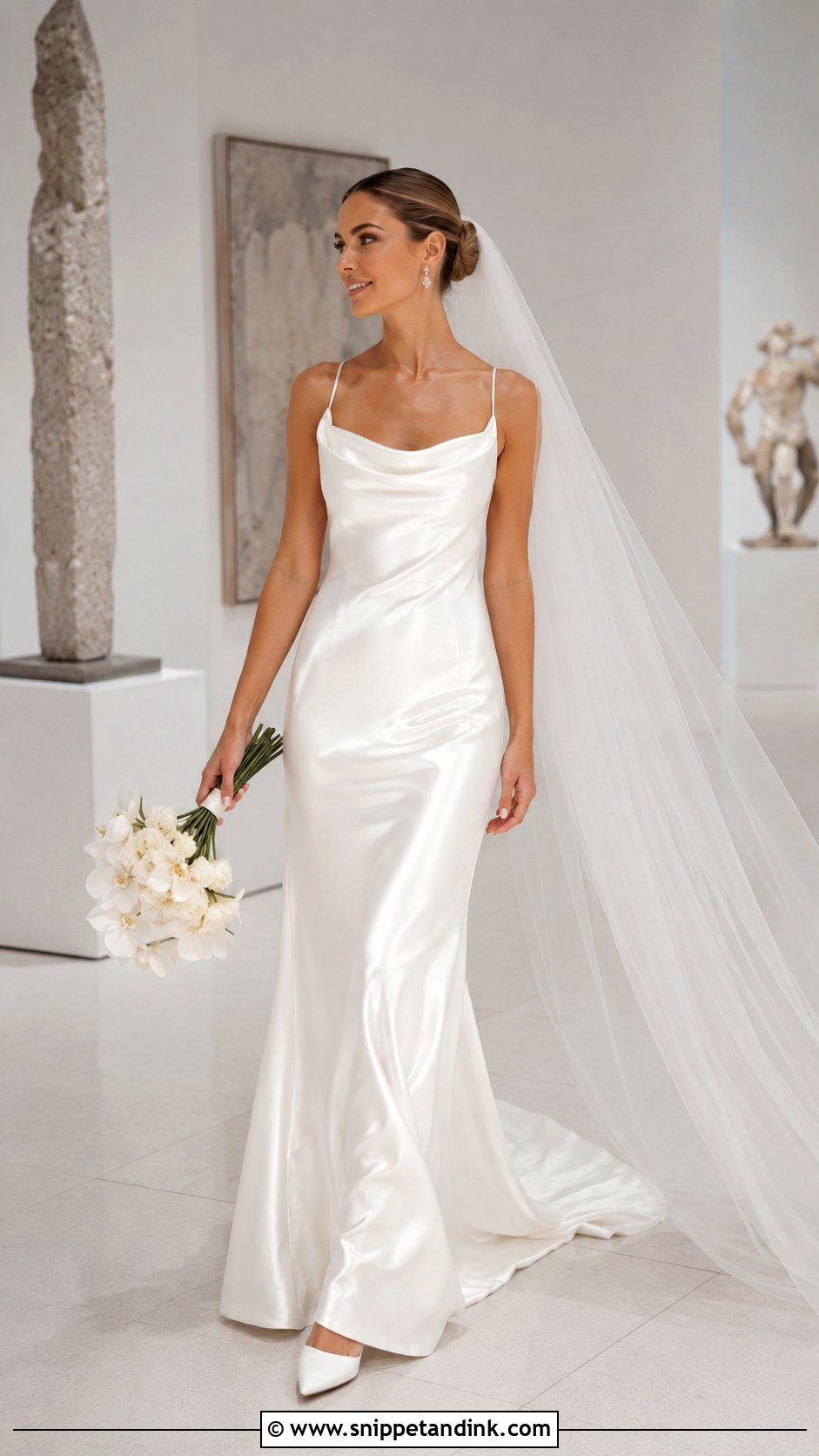 Satin Slip Wedding Dress - Snippet and Ink - 20 Dresses for Bride