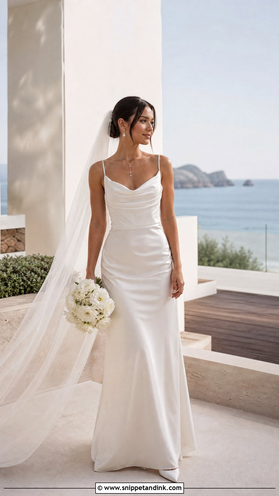 Satin Slip Wedding Dress - Snippet and Ink - 20 Wedding Dresses for Petite Brides