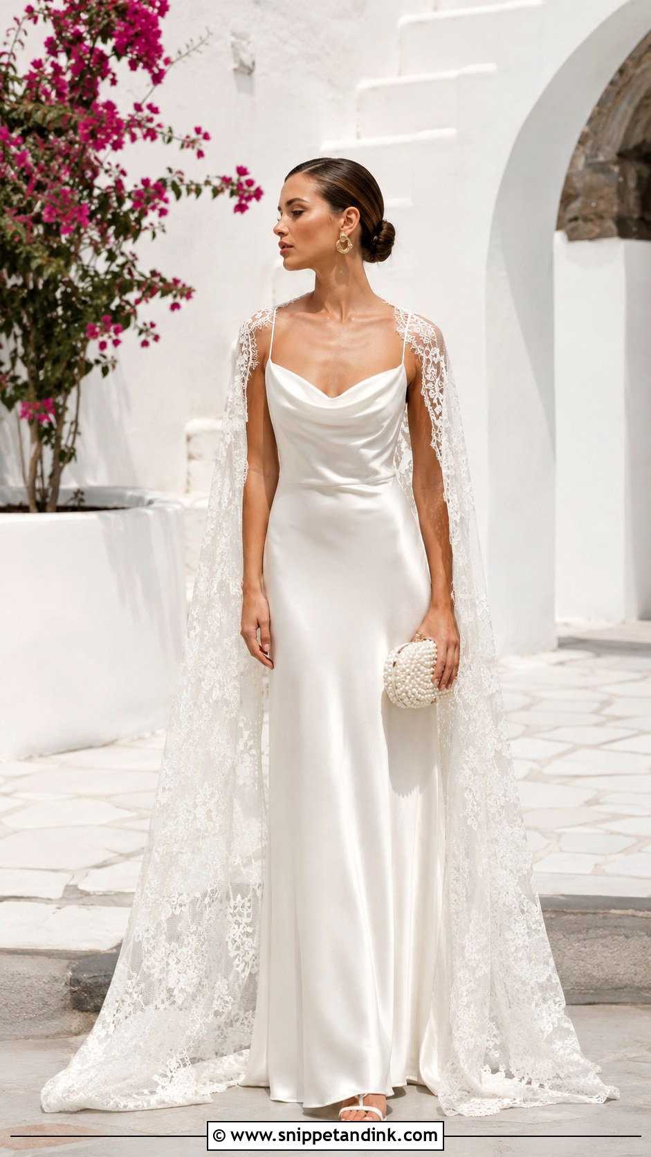 Satin Slip Wedding Dress - Snippet and Ink - 20 Mama Mia Wedding Dress Ideas