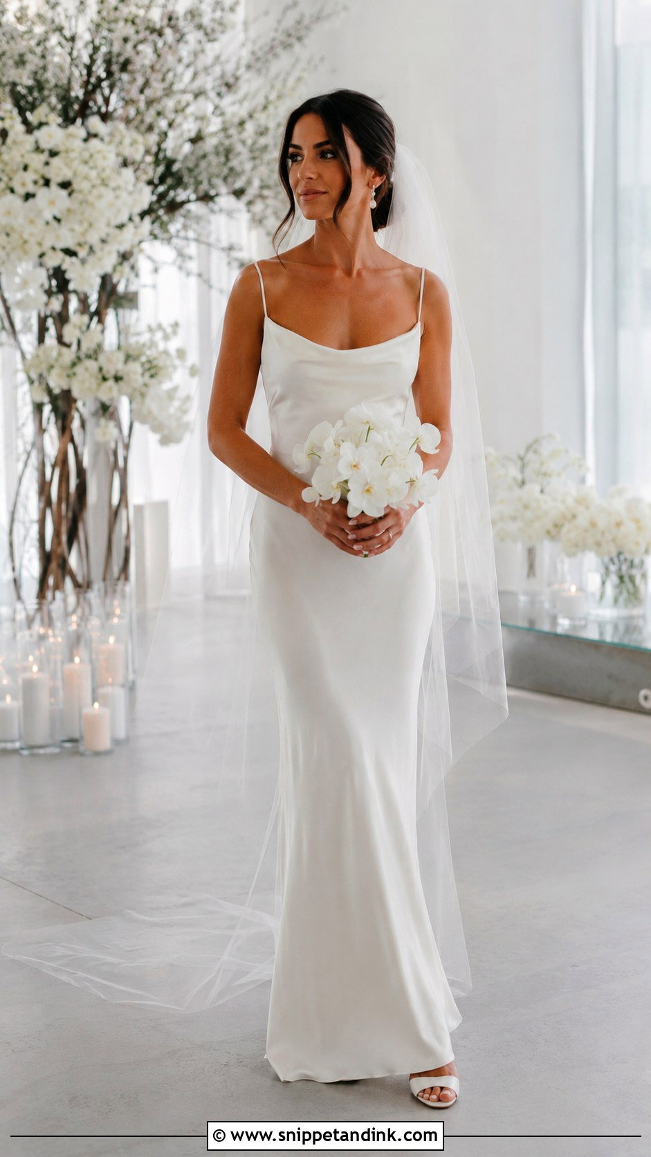 Satin Slip Wedding Dress - Snippet and Ink - 20 Minimal Wedding Dresses