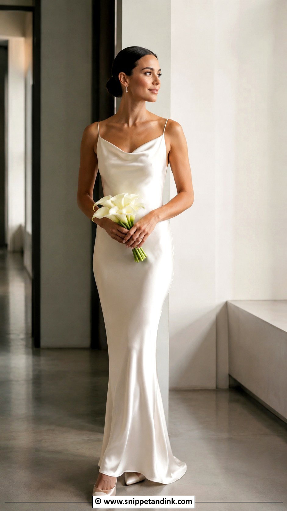 Satin Slip Wedding Dress - Snippet and Ink - 30 Bridal Dress Fashion Ideas