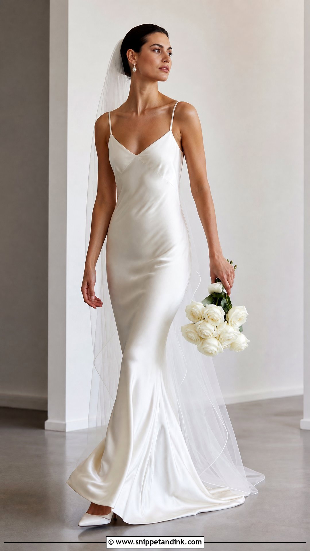 Satin Spaghetti Strap Slip Wedding Dress - Snippet and Ink - 20 Simple Spaghetti Strap Wedding Dress Ideas