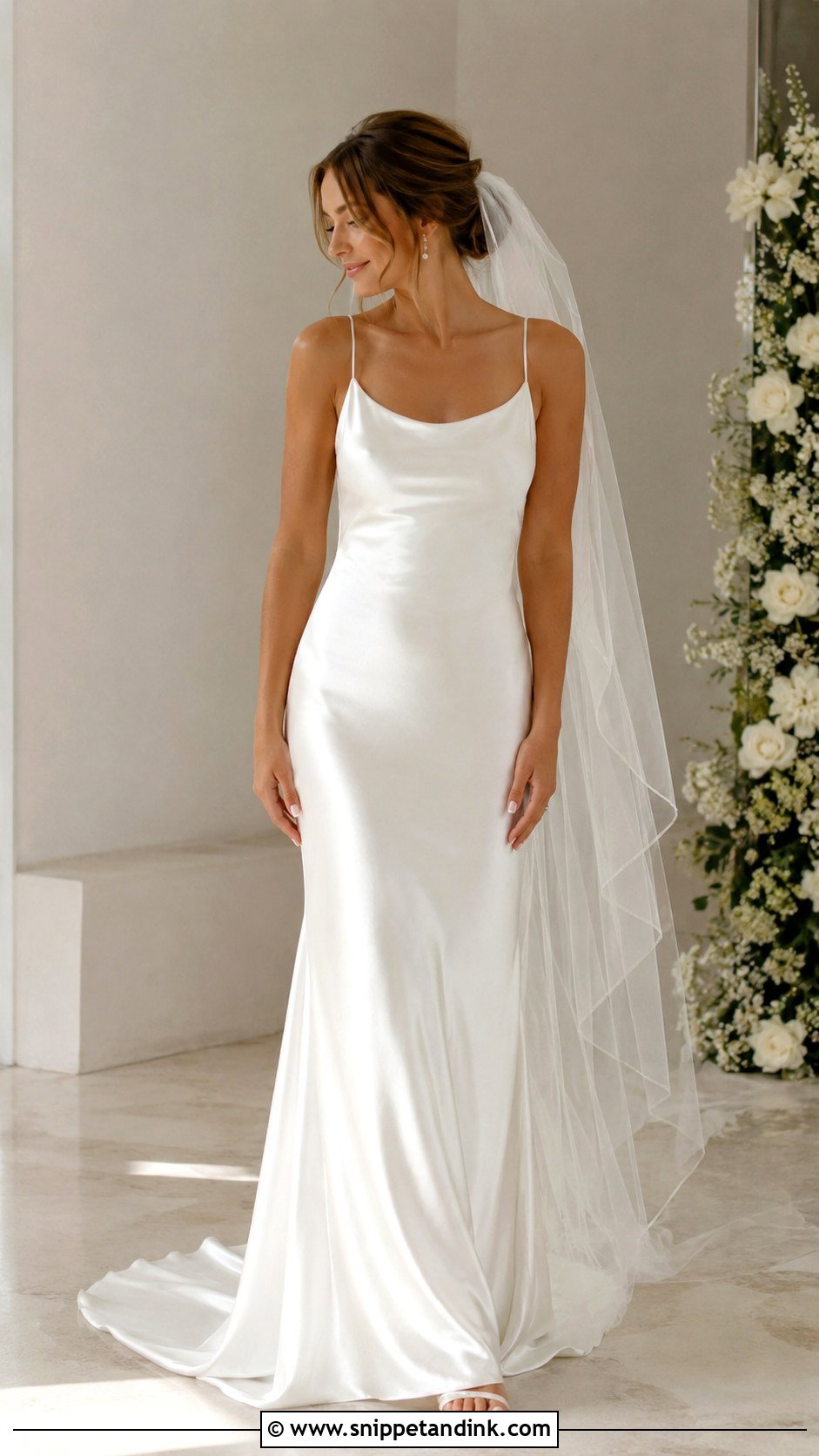 Satin Straight Wedding Dress - Snippet and Ink - 25 Straight Wedding Dress Ideas