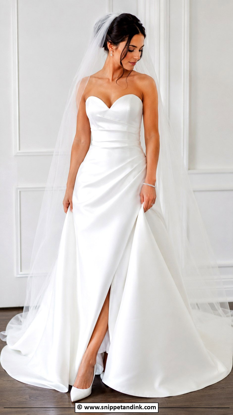 Satin Strapless Wedding Dress - Snippet and Ink - 35 Satin Wedding Dress Ideas