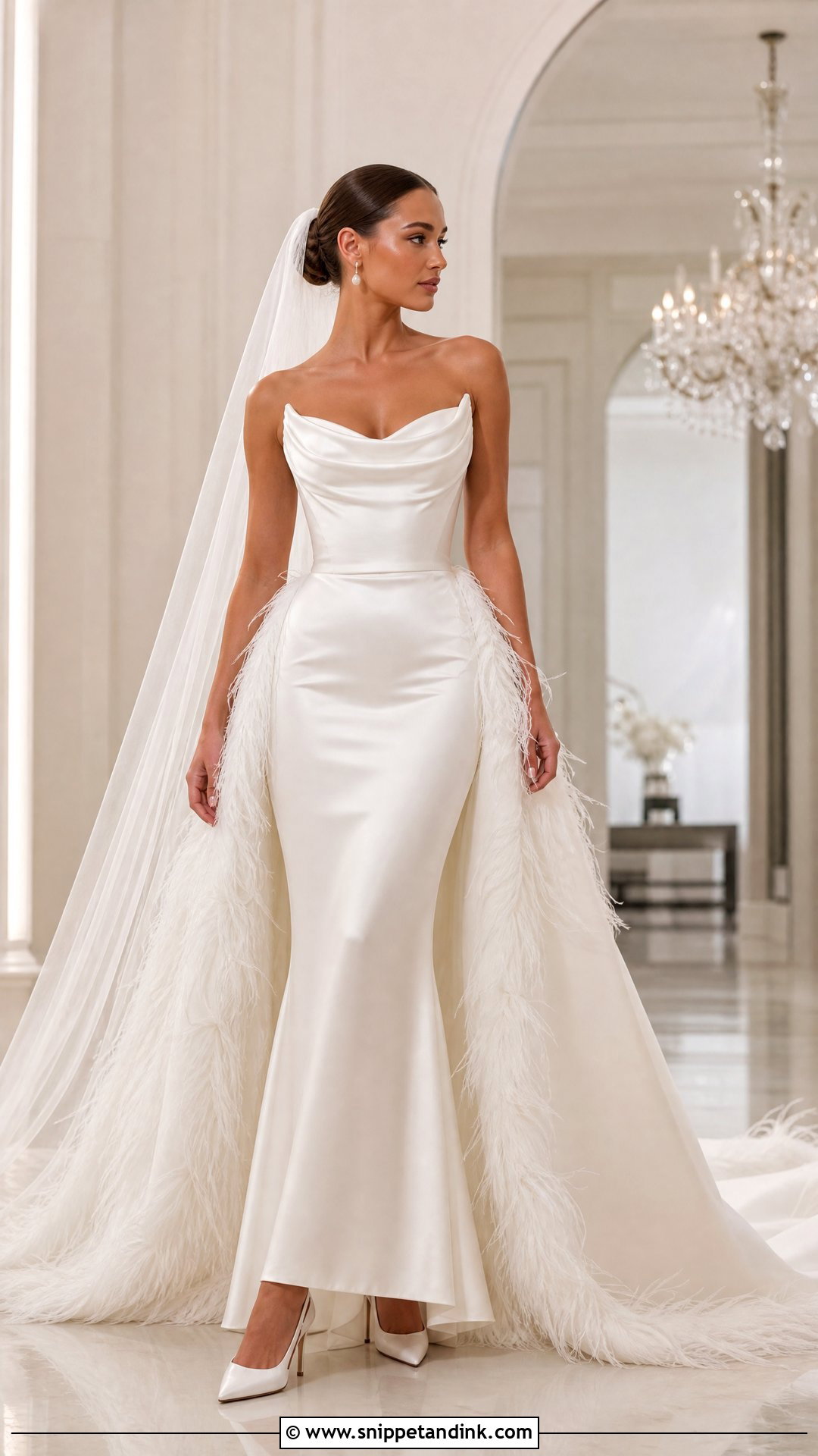 Satin Swan Wedding Dress - Snippet and Ink - 25 Swan Wedding Dress Ideas