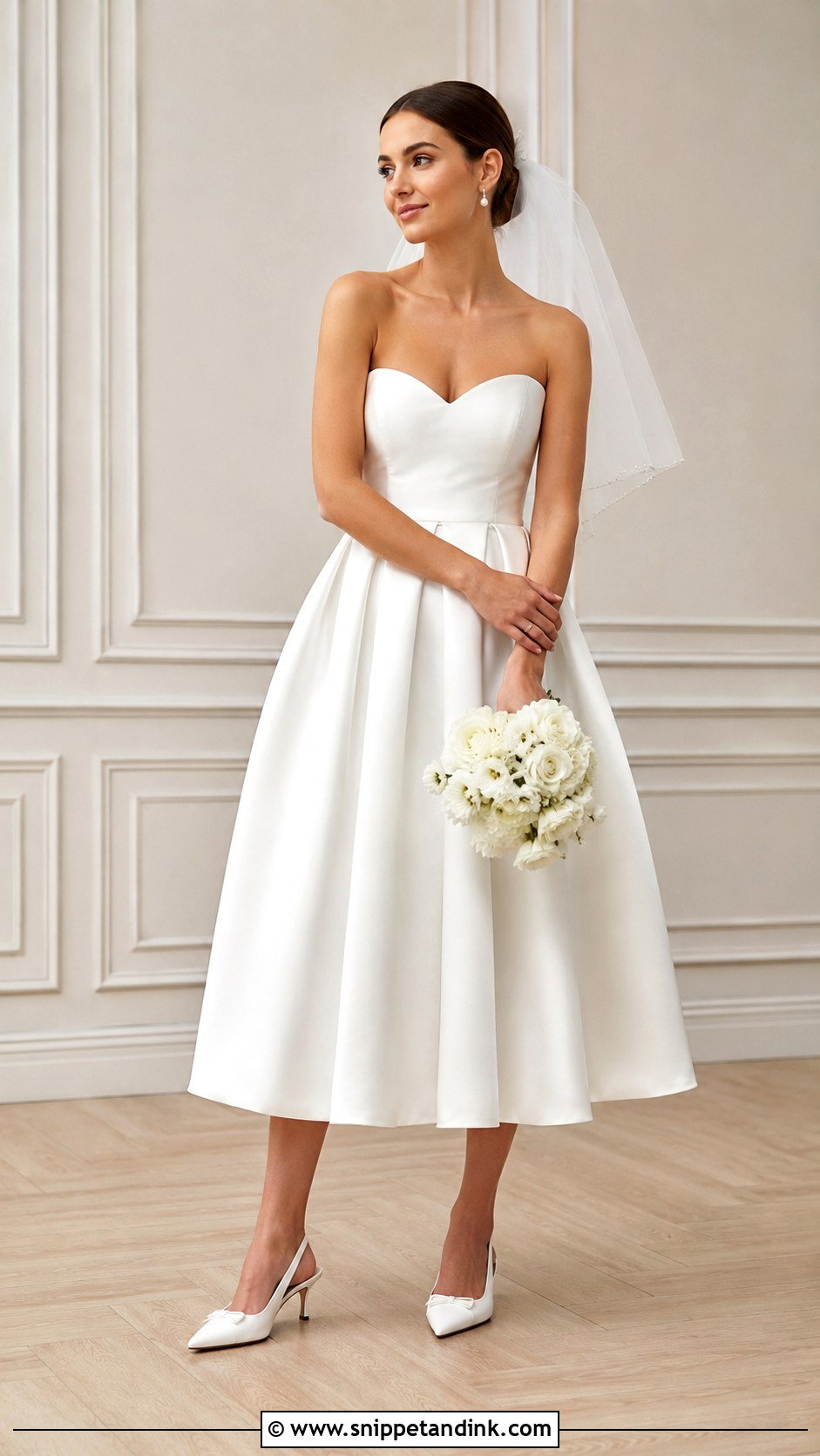 Satin Tea Length Wedding Dress - Snippet and Ink - 25 Tea Length Wedding Dress Vintage Ideas