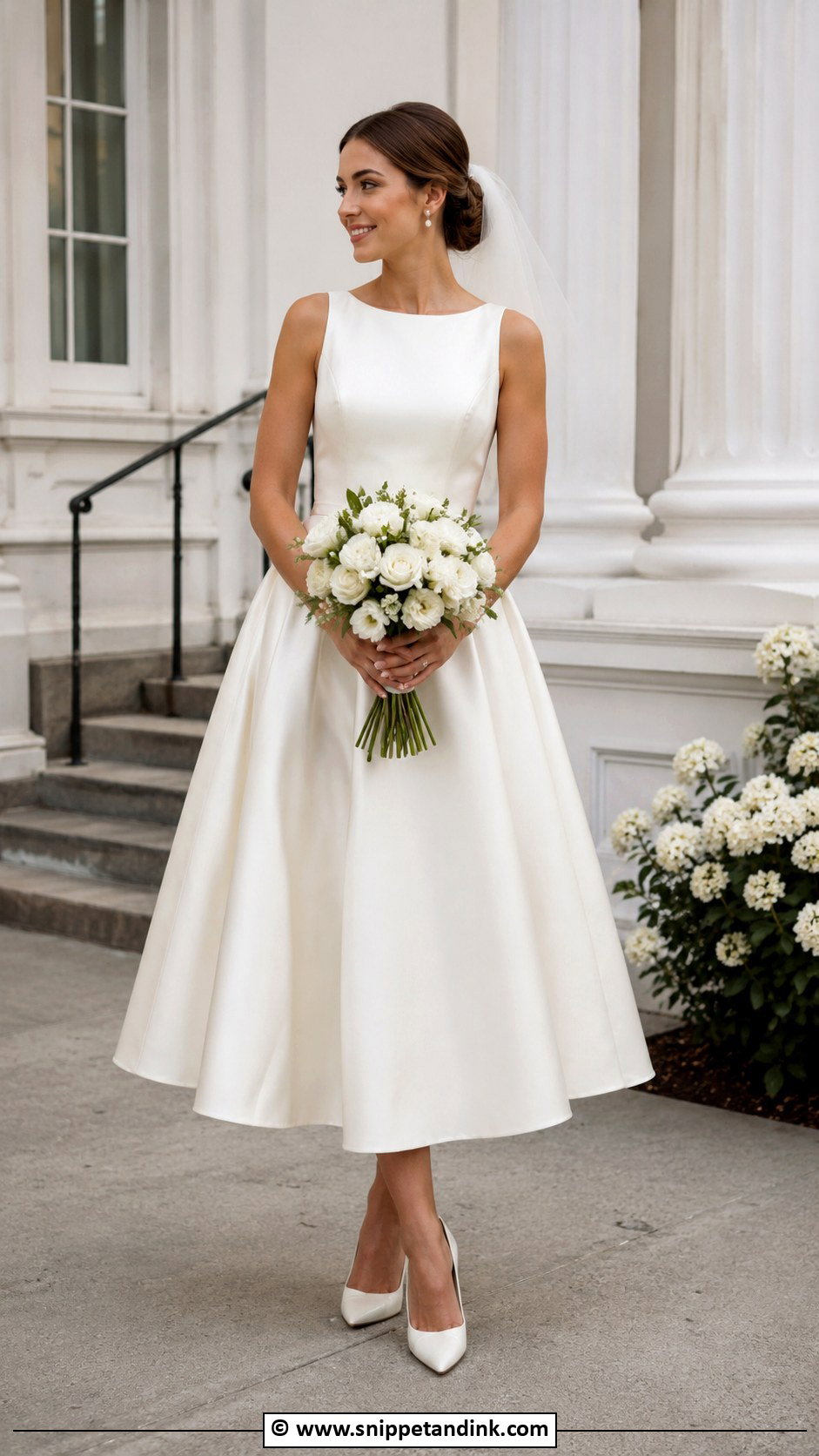 Satin Tea Length Wedding Dress - Snippet and Ink - 25 Elegant Satin Wedding Dress Ideas