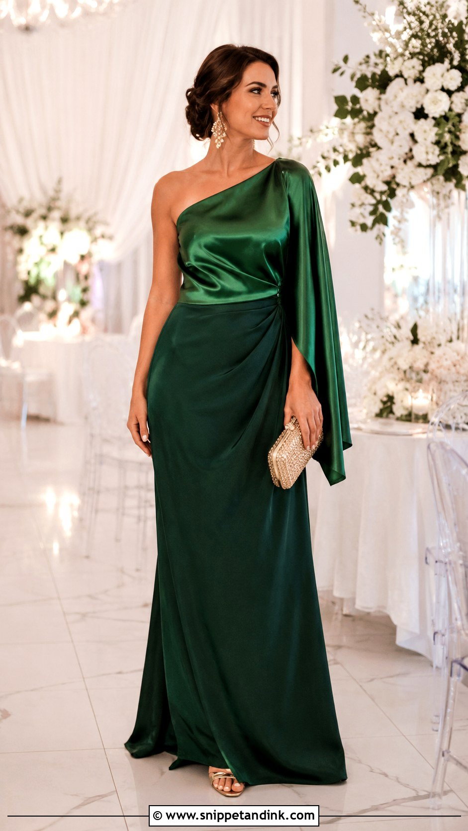 Satin Top And Maxi Skirt Black Tie Wedding Outfit - Snippet and Ink - 20 Black Tie Wedding Outfit Ideas