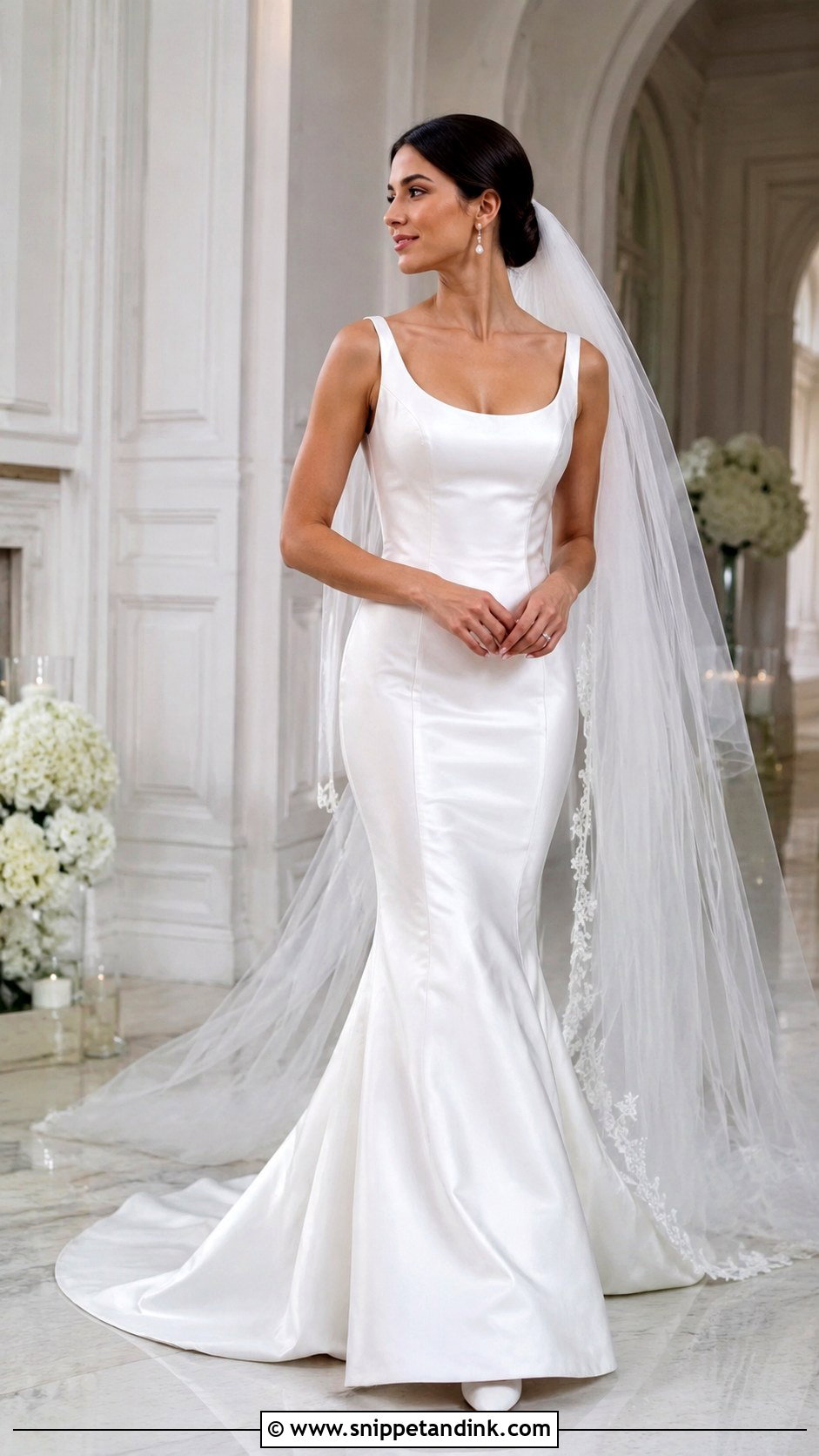 Satin Trumpet Bodycon Wedding Dress - Snippet and Ink - 20 Bodycon Wedding Dresses