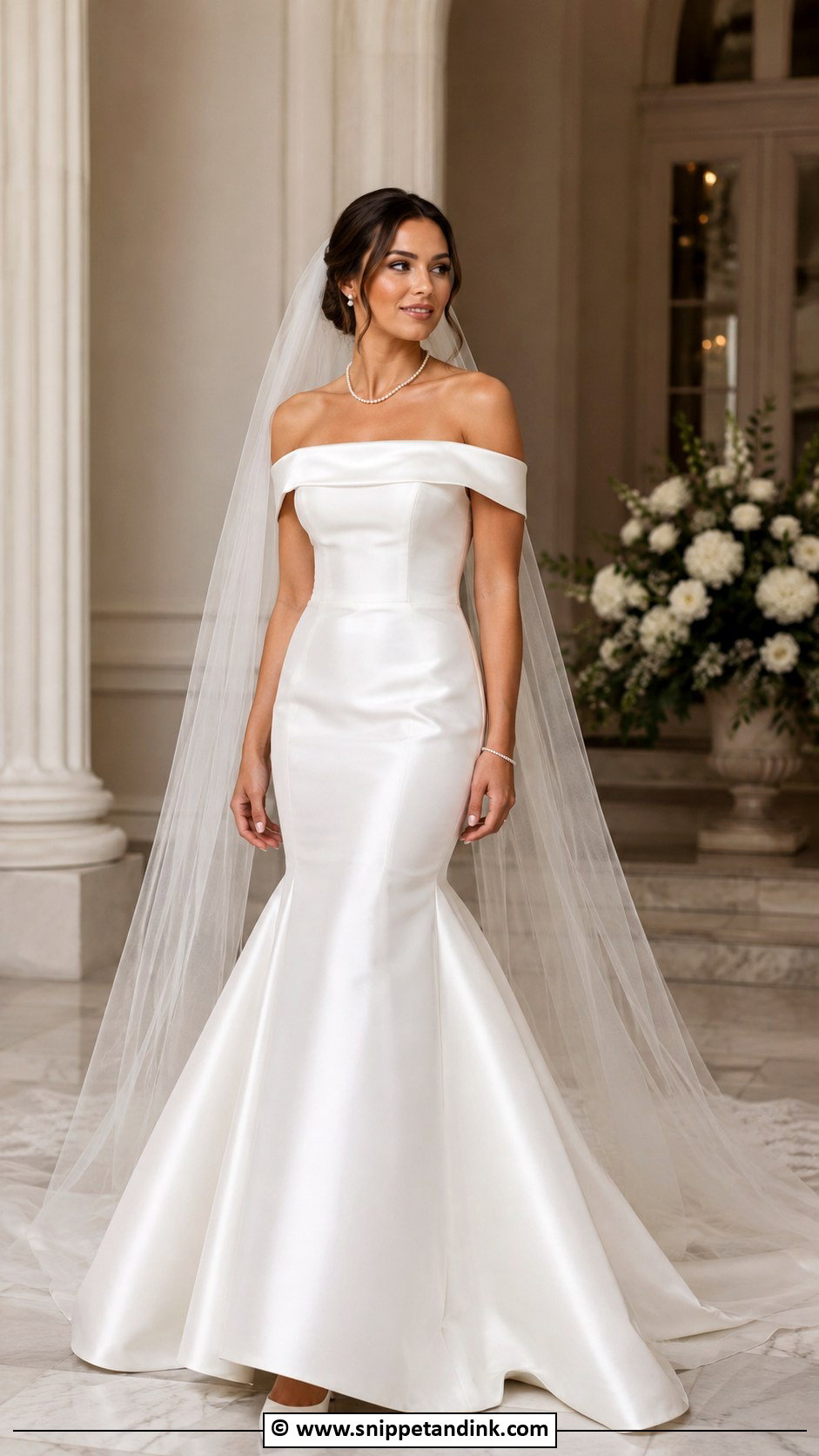 Satin Trumpet Wedding Dress - Snippet and Ink - 35 Satin Wedding Dress Ideas