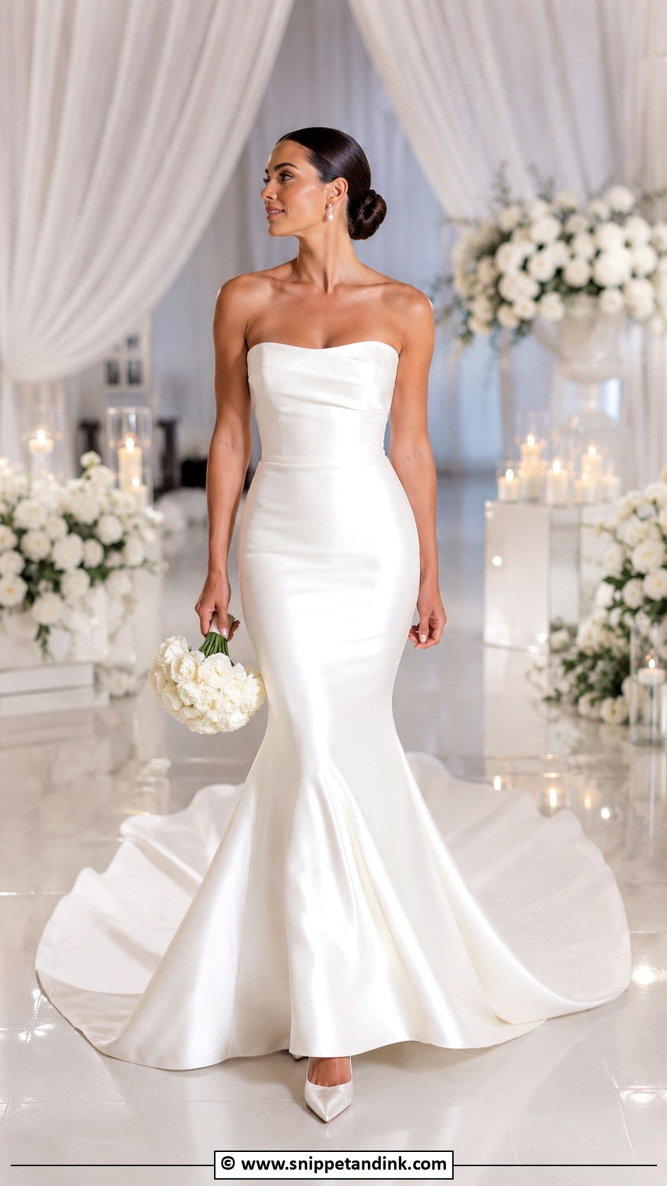 Satin Trumpet Wedding Dress - Snippet and Ink - 30 Trumpet Wedding Dress Ideas