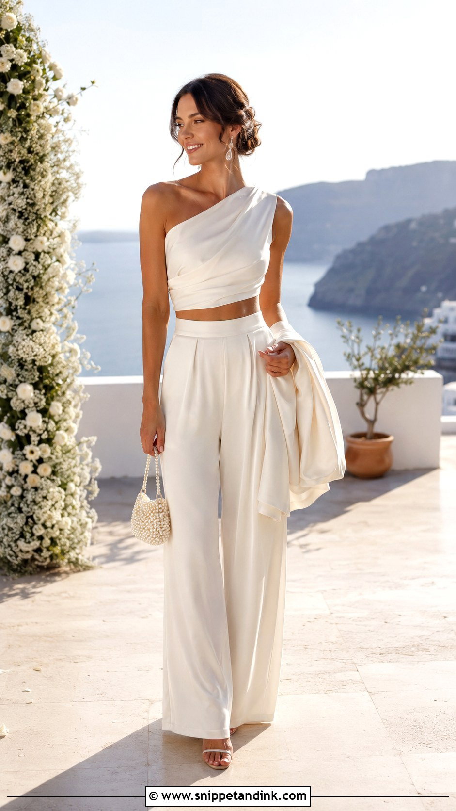 Satin Two Piece Wedding Outfit - Snippet and Ink - 20 Alternative Wedding Outfit Ideas