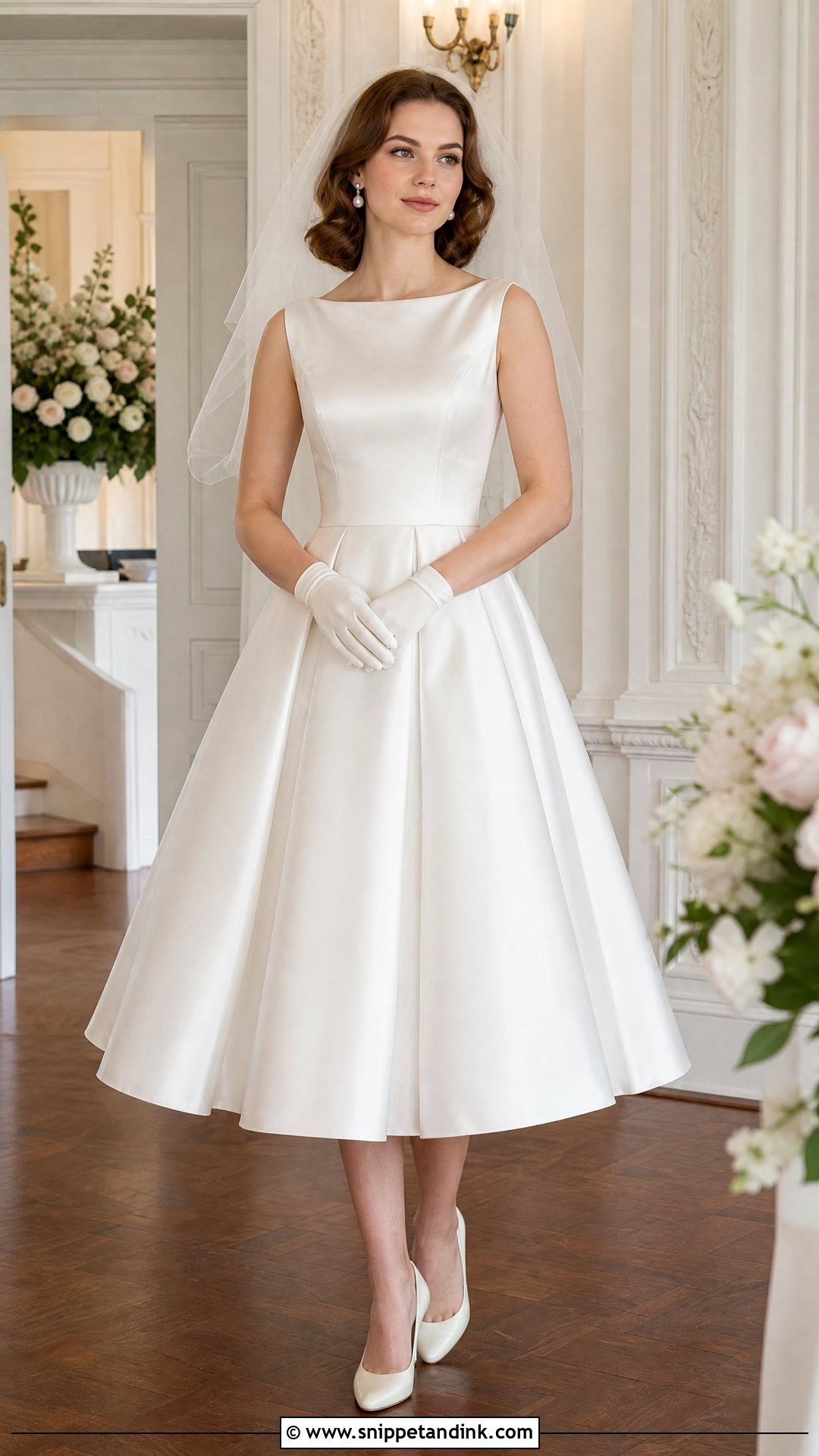 Satin Vintage 50s Wedding Dress - Snippet and Ink - 20 Vintage 50s Wedding Dresses