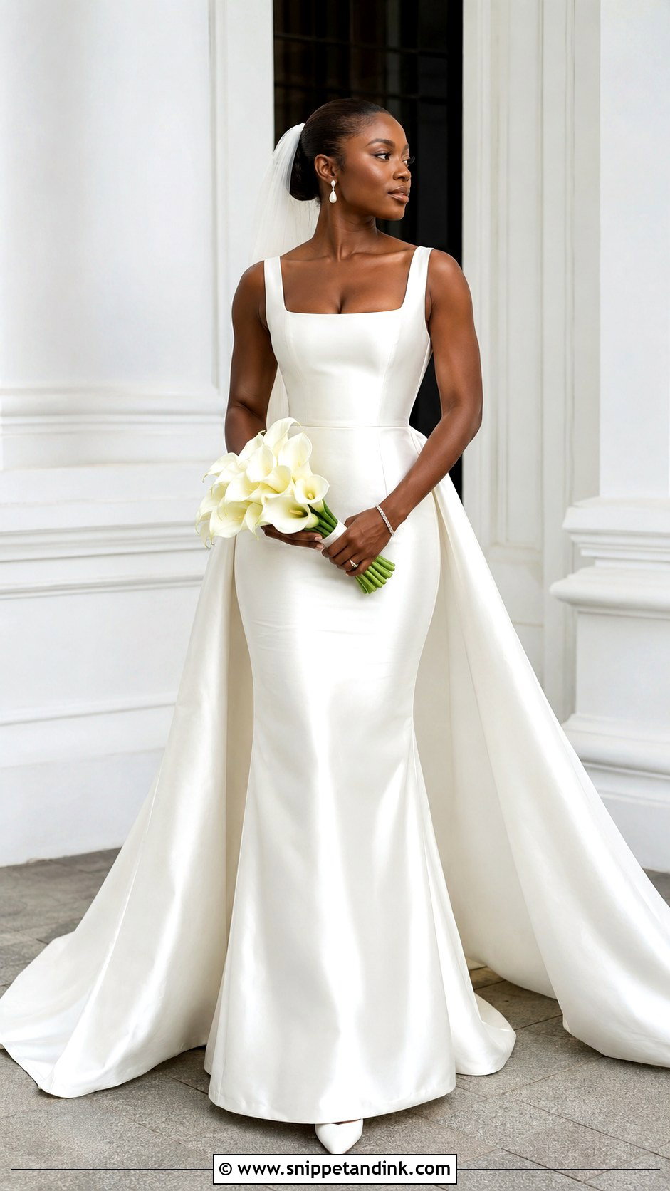Satin Wedding Dress - Snippet and Ink - 20 Best Lady Wedding Dresses in Nigeria