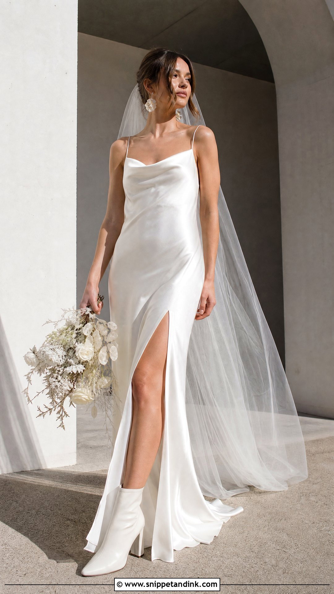 Satin Wedding Dress With Ankle Boots - Snippet and Ink - 25 Wedding Dress with Boots Ideas