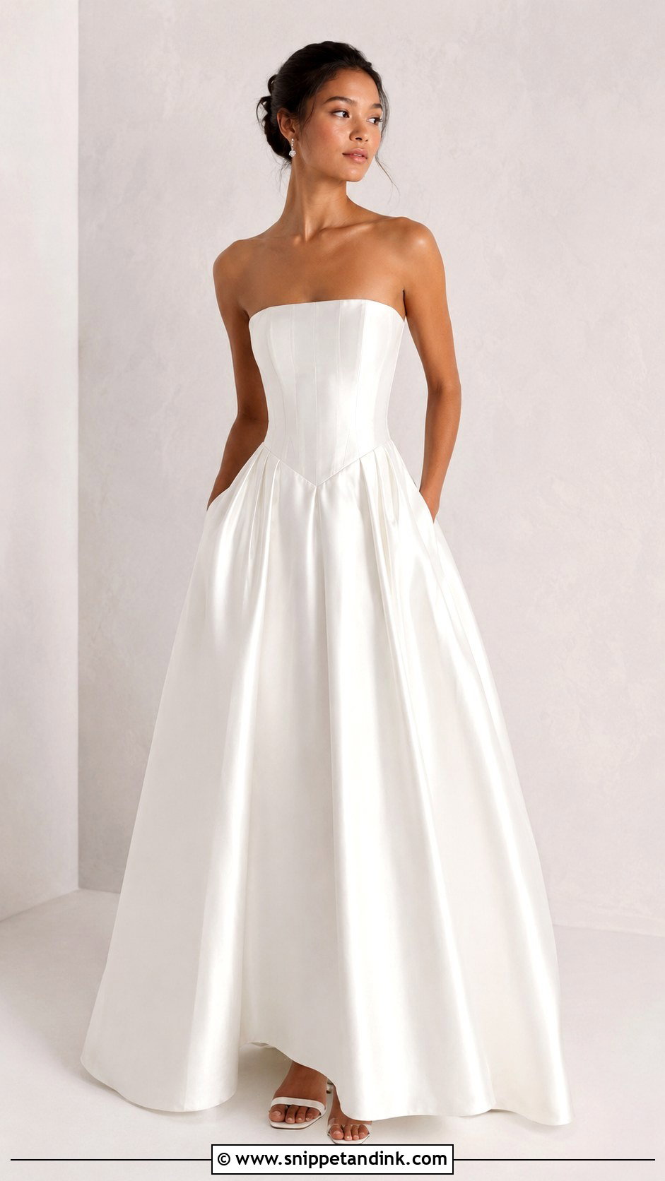 Satin Wedding Dress With Basque Waist - Snippet and Ink - 25 Hourglass Wedding Dress Ideas