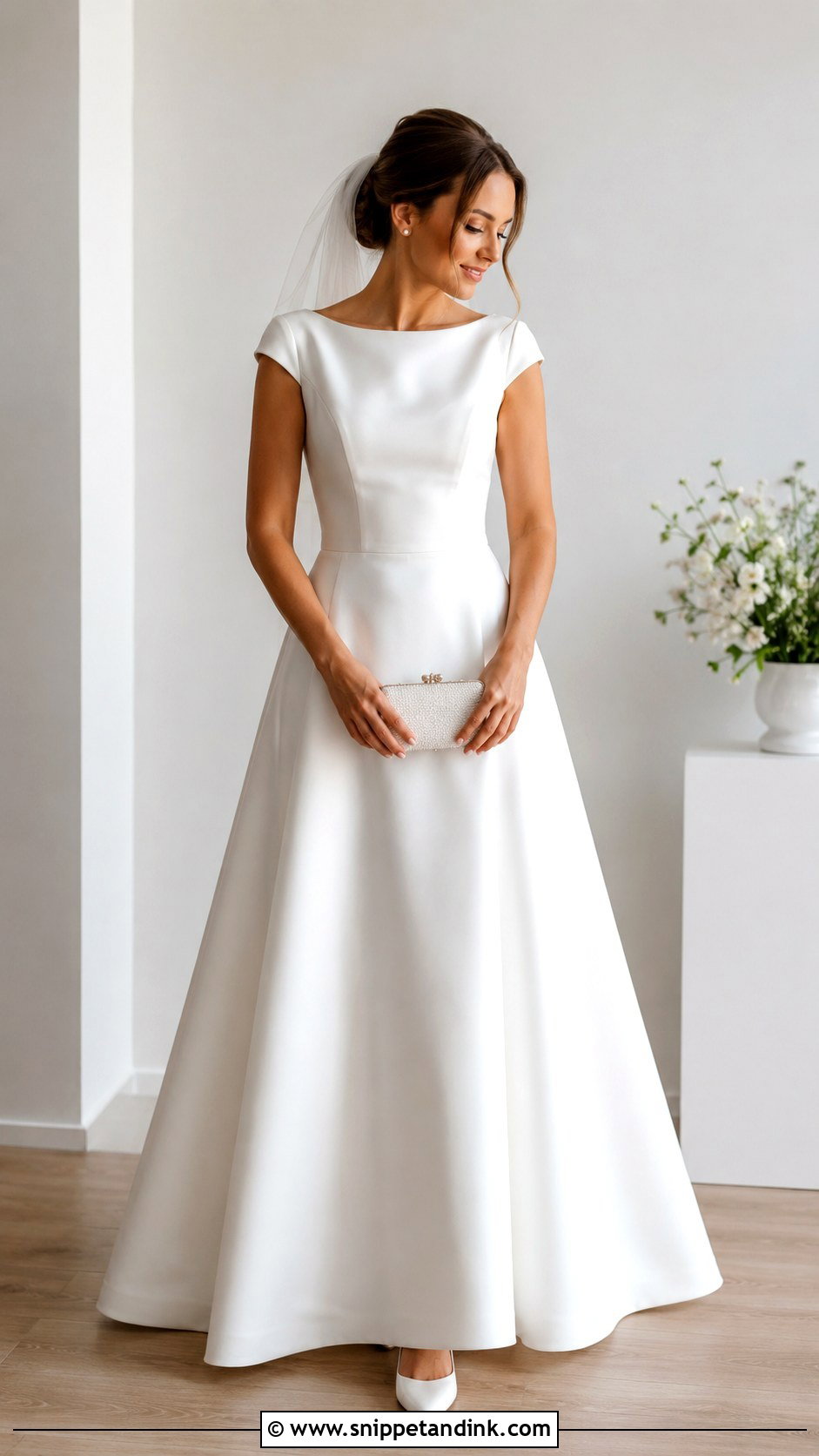 Satin Wedding Dress With Cap Sleeves - Snippet and Ink - 25 Satin Wedding Dress with Sleeves