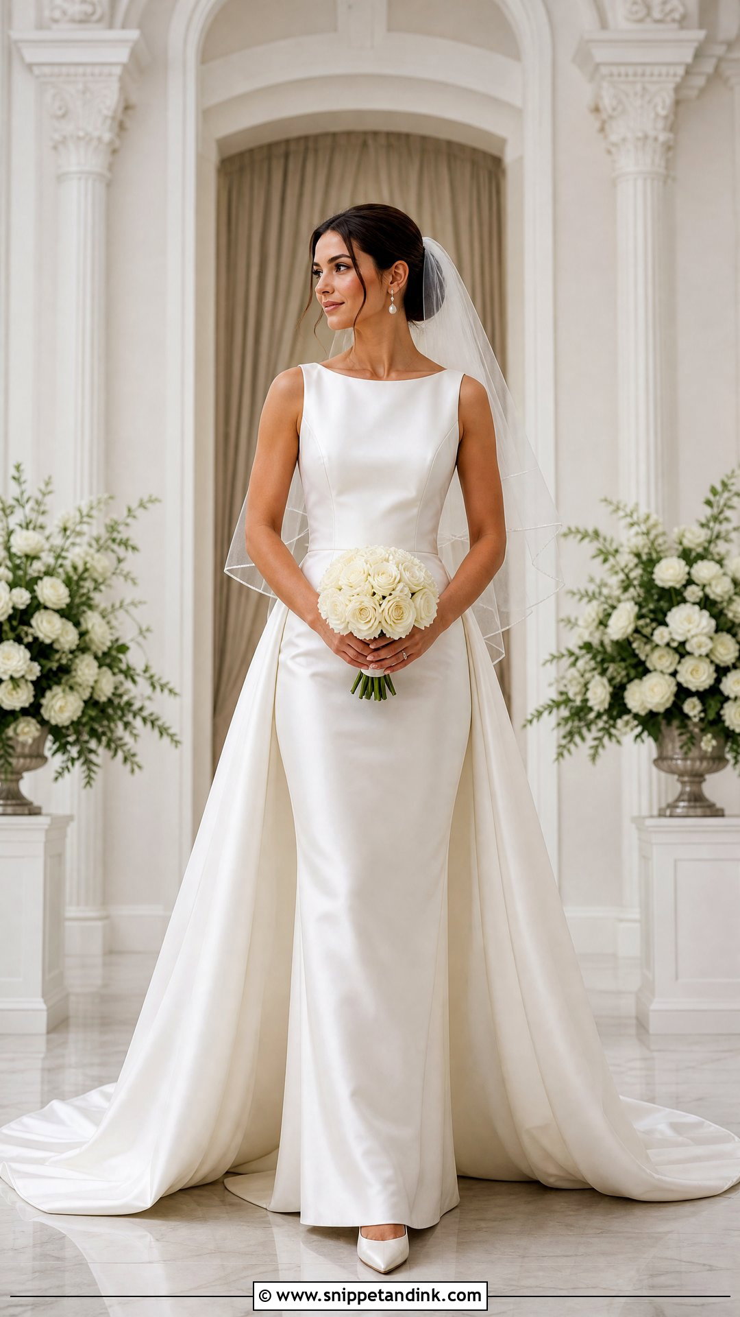 Satin Wedding Dress With Detachable Train - Snippet and Ink - 20 Wedding Dresses with Extension