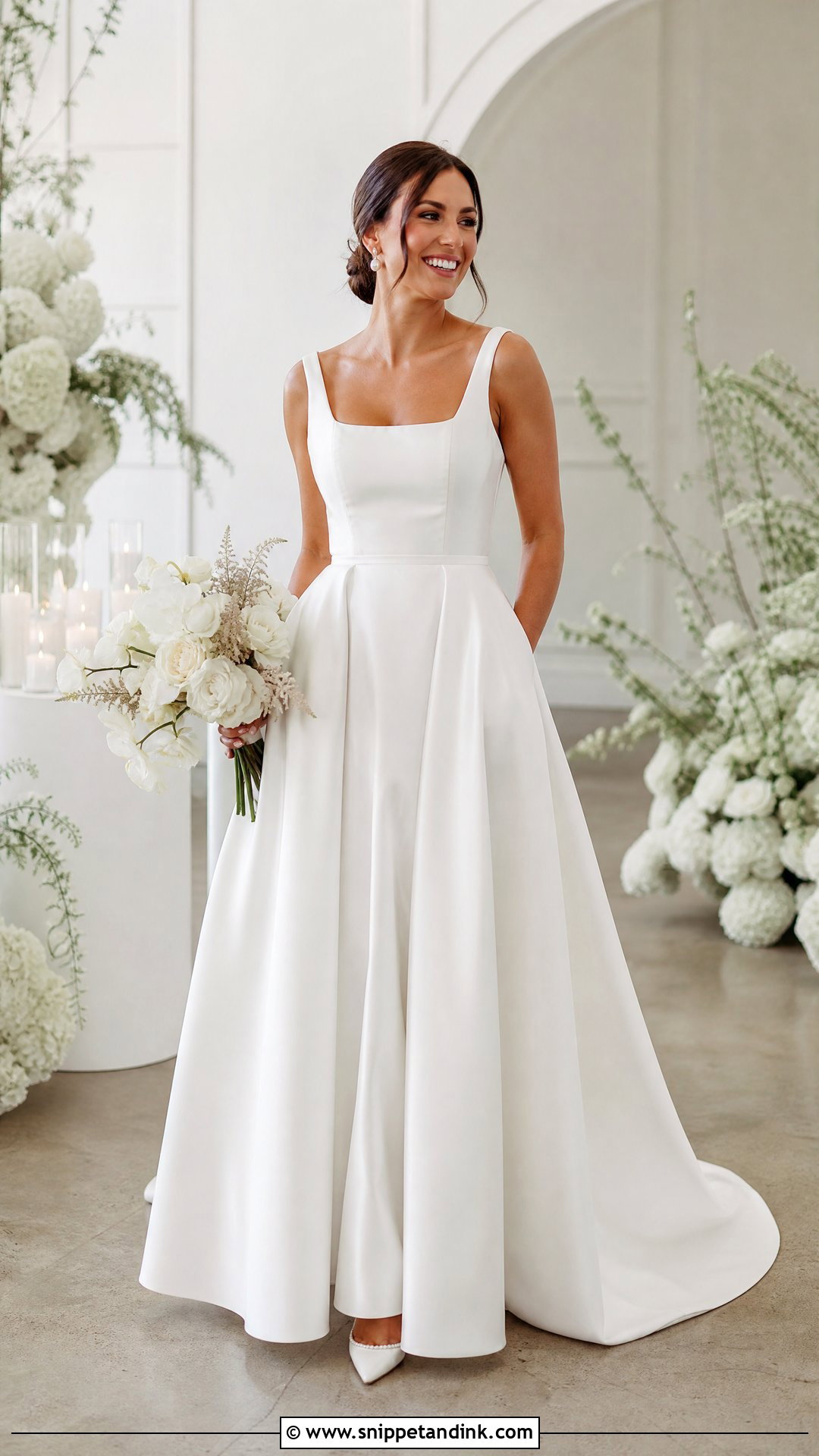 Satin Wedding Dress With Pockets - Snippet and Ink - 25 Bridal Satin Dress Style Ideas